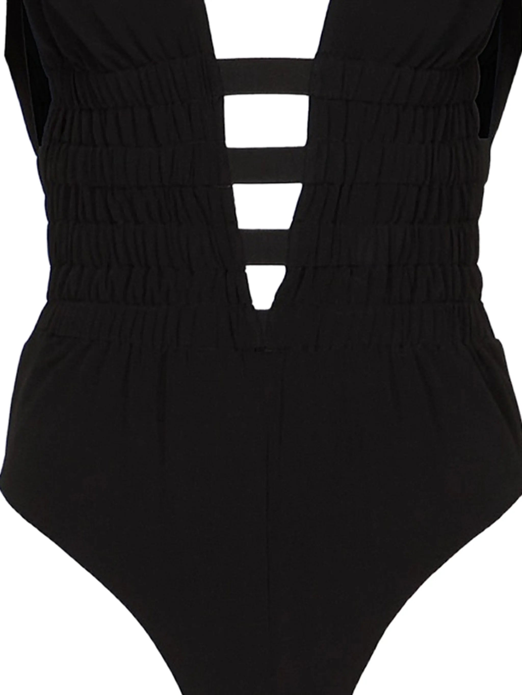 cut-out ruched bodysuit