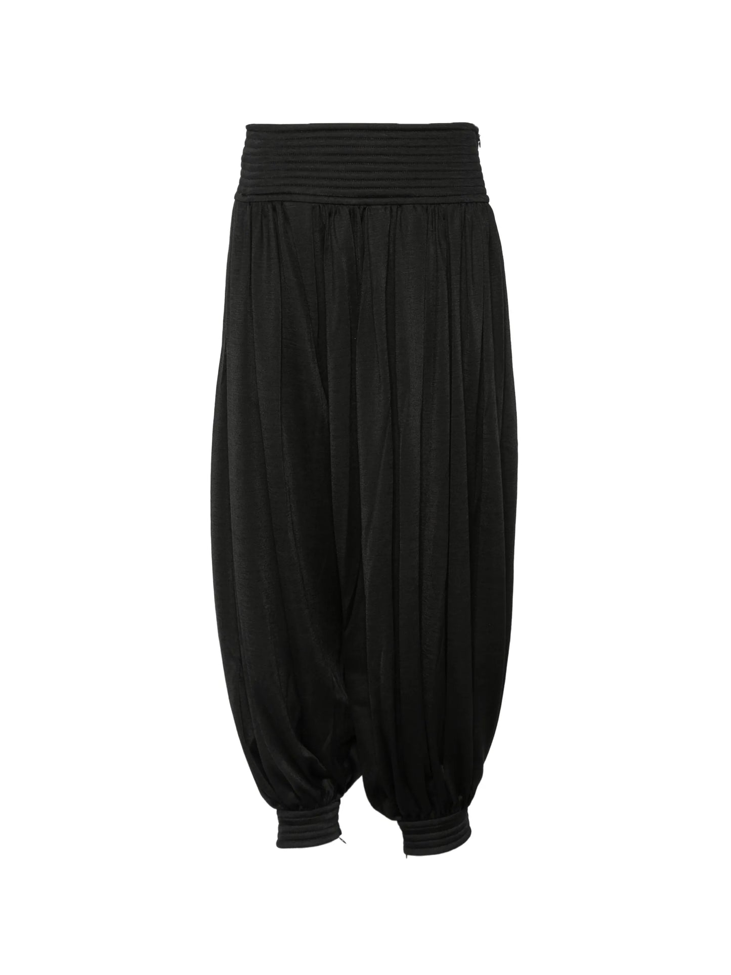draped tapered trousers