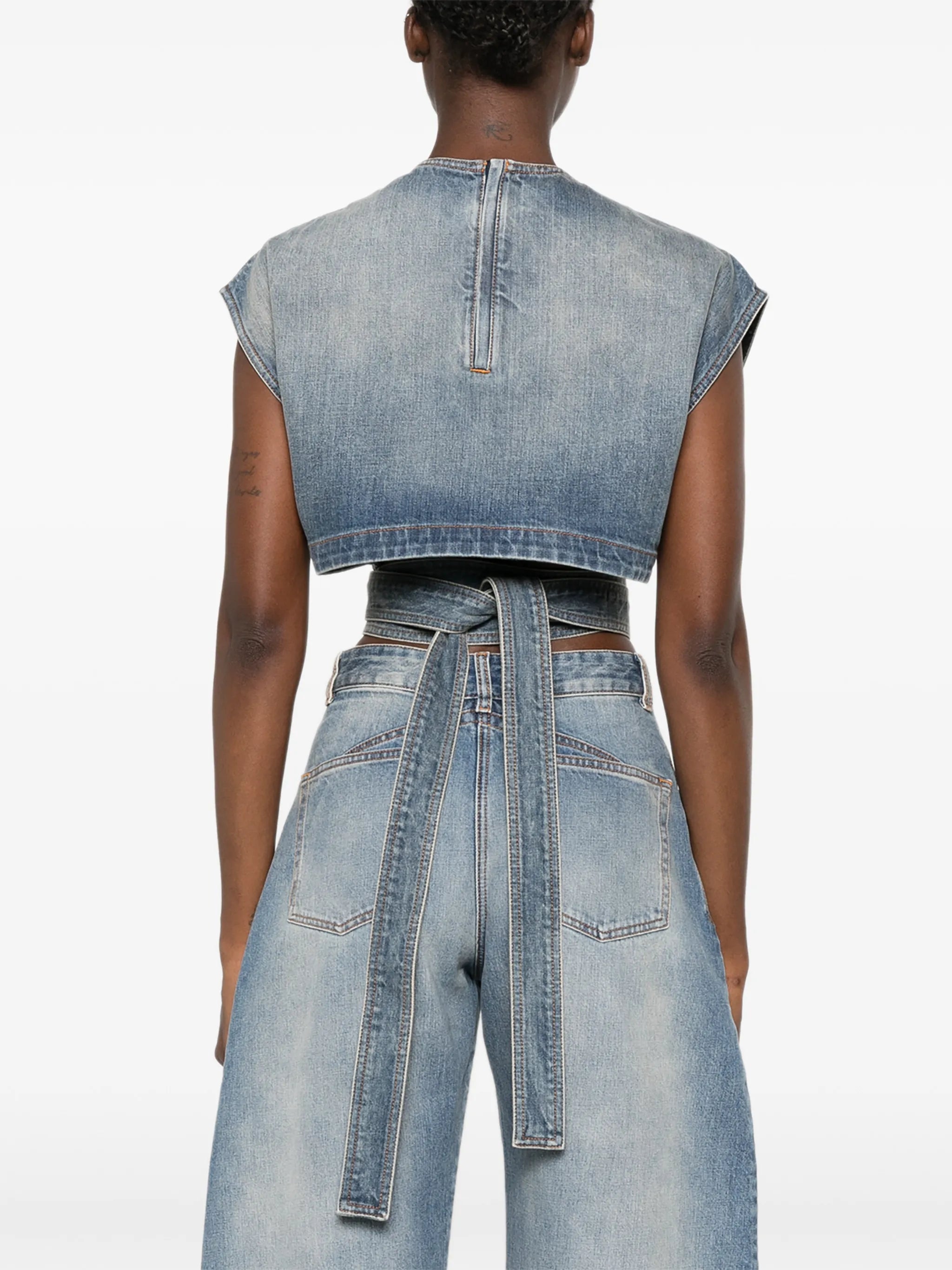 denim crop top