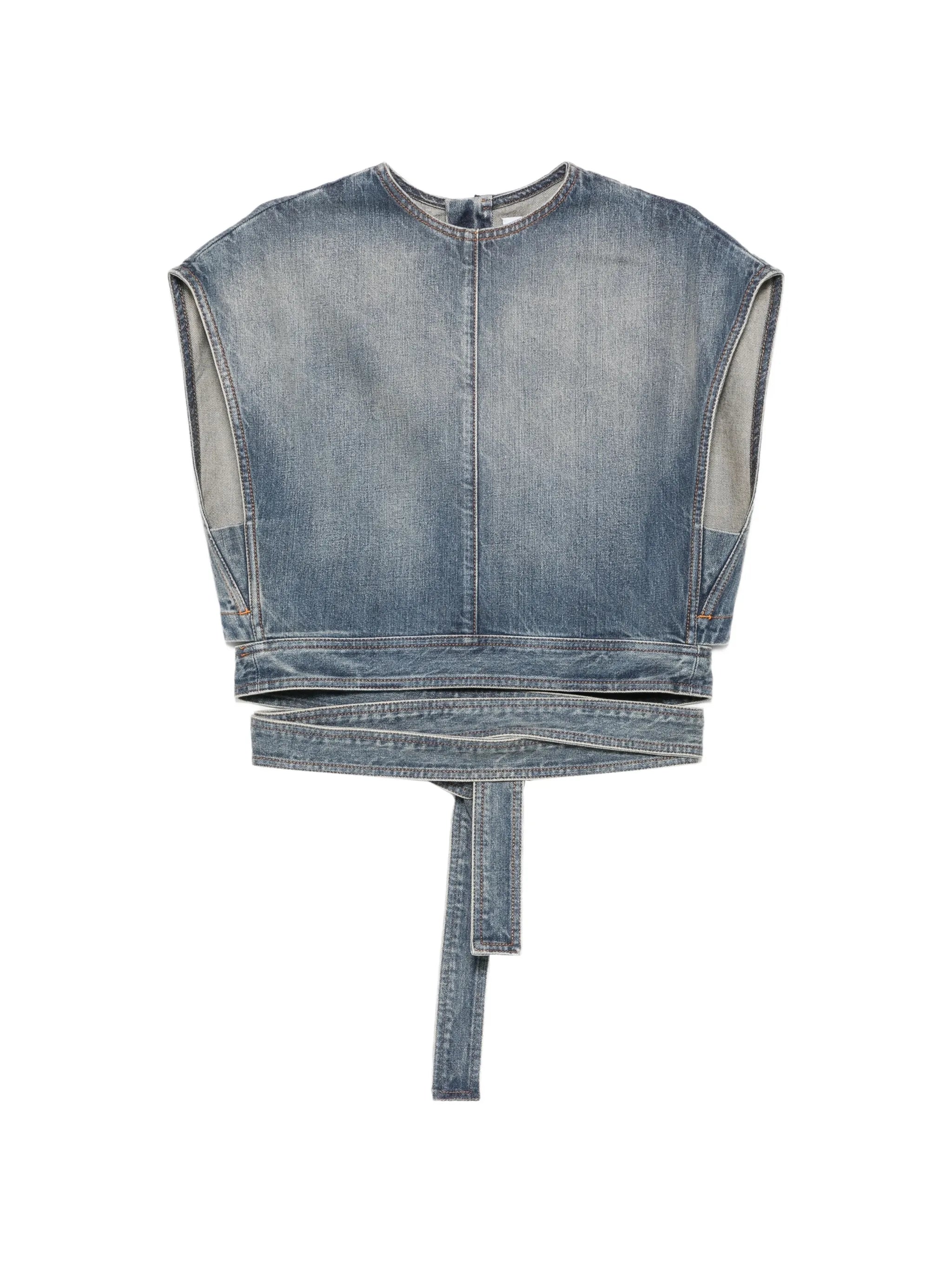 denim crop top