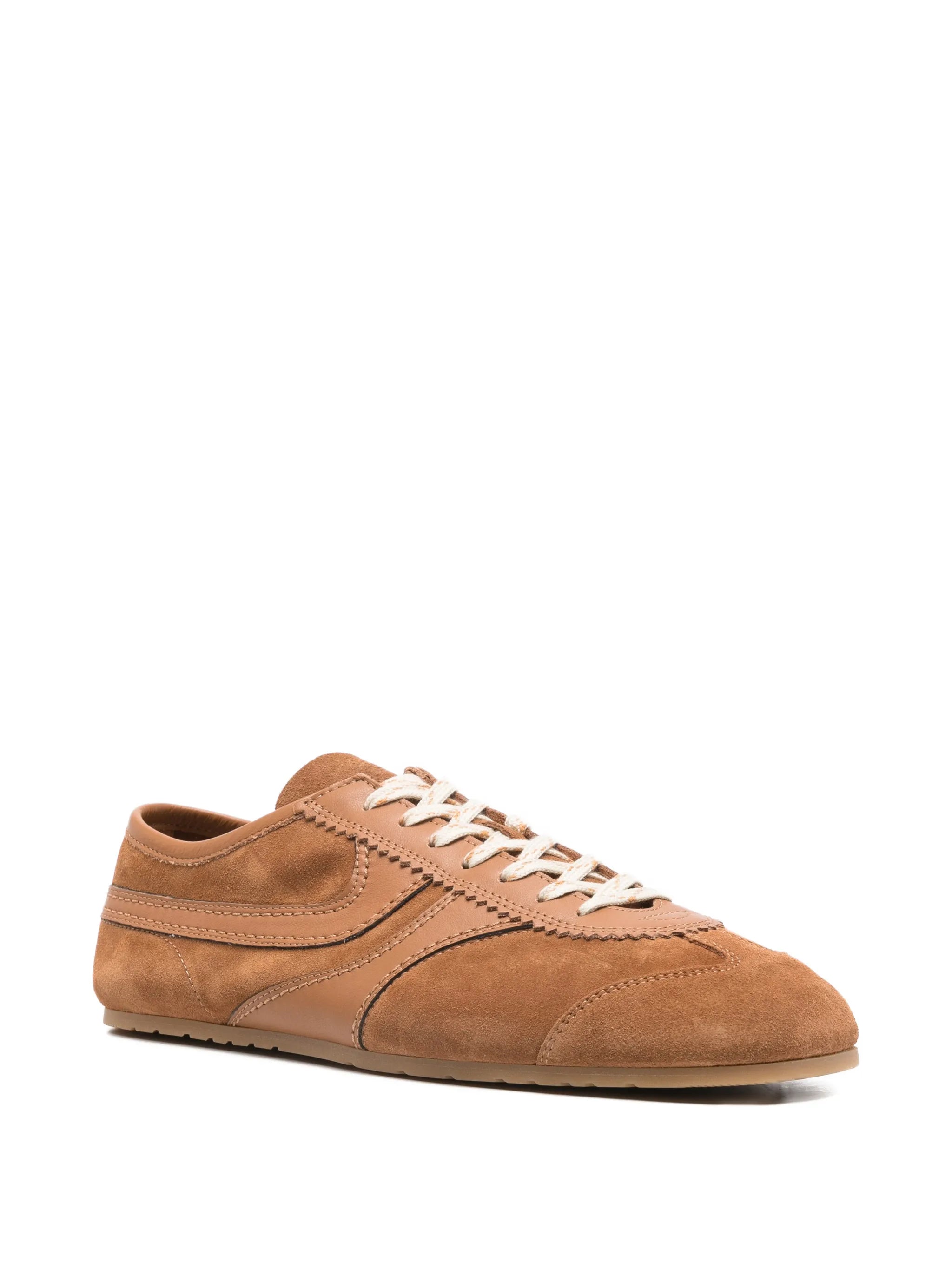 lace-up suede sneakers