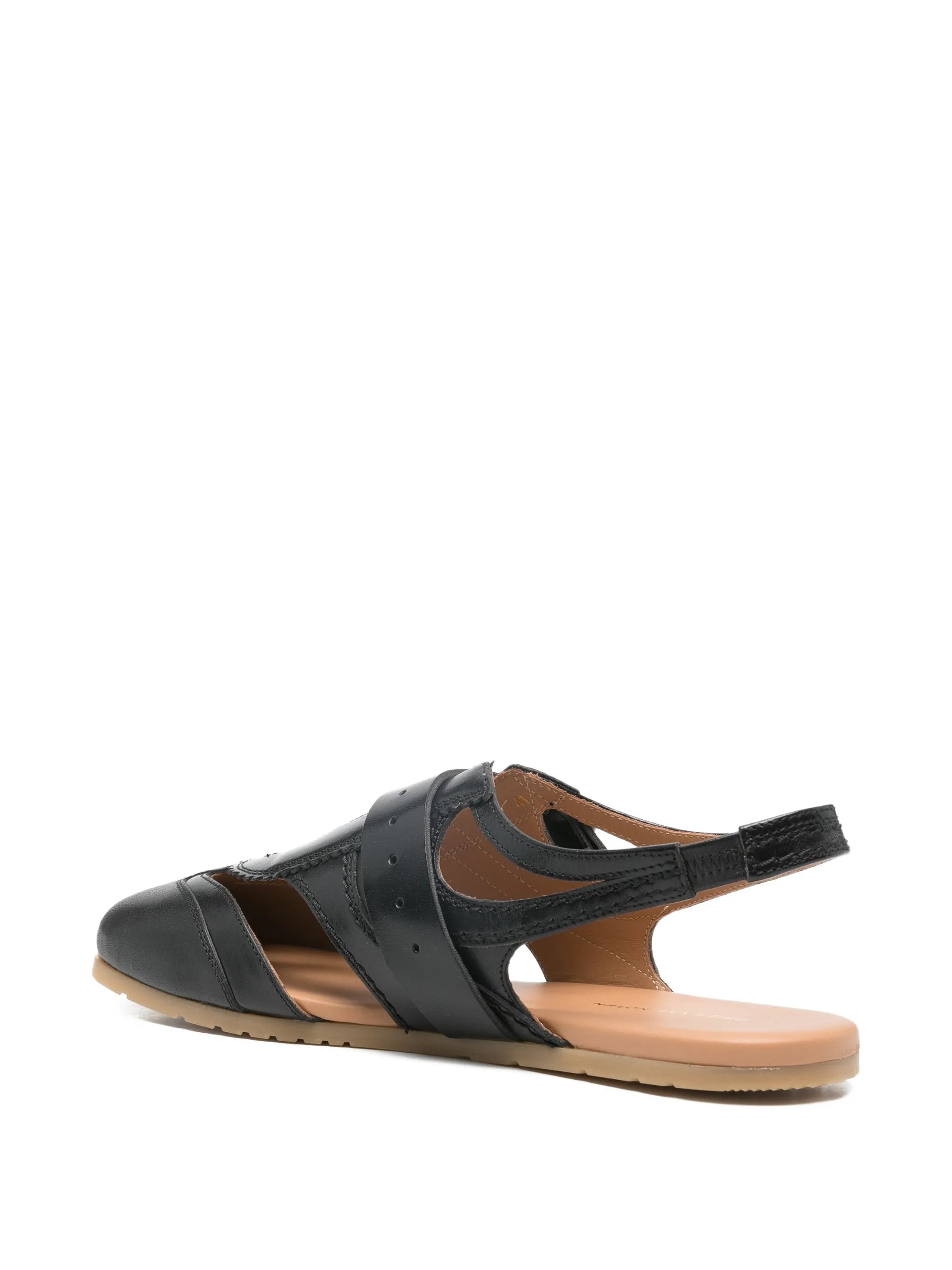buckled leather sandals