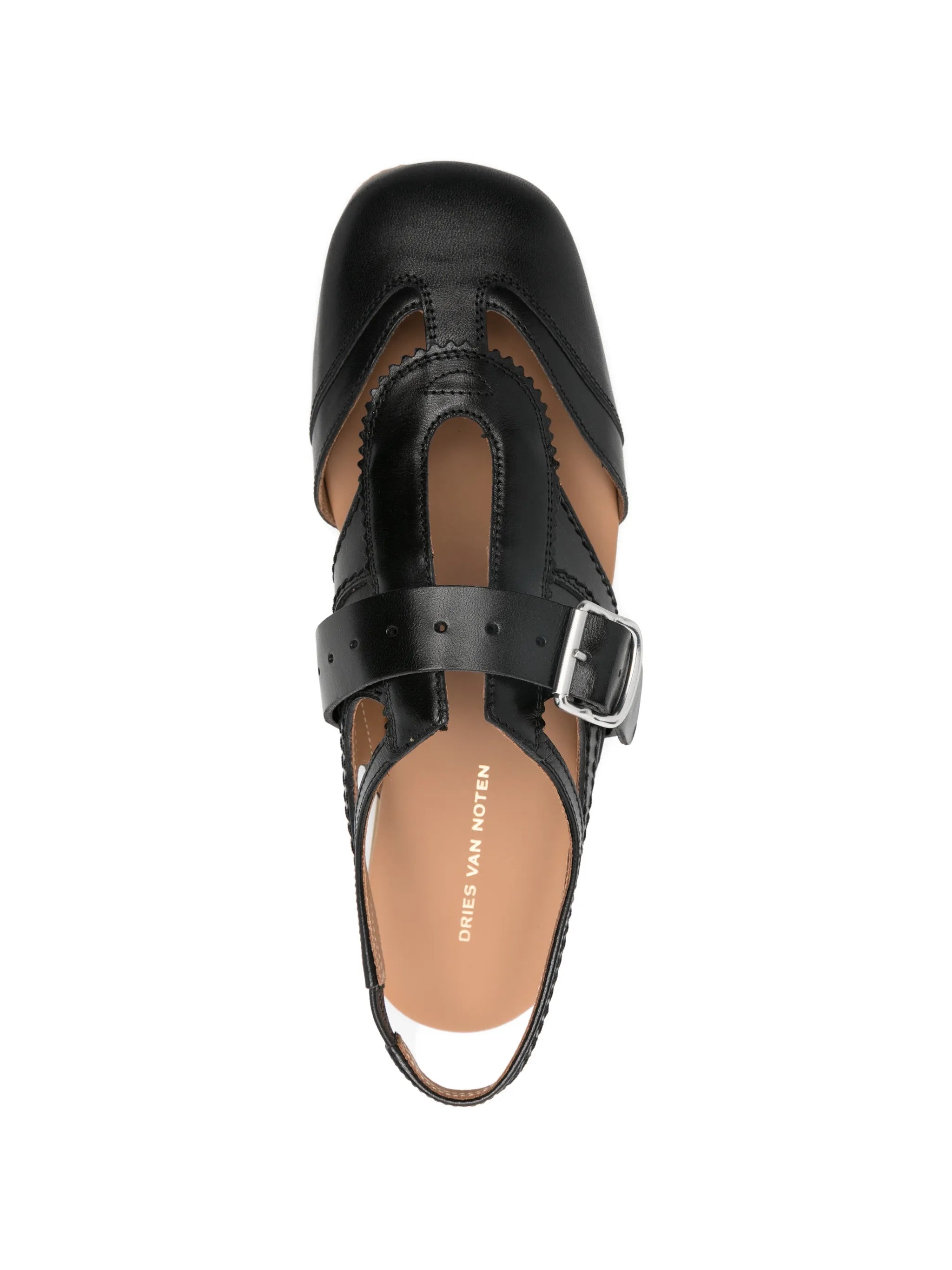 buckled leather sandals