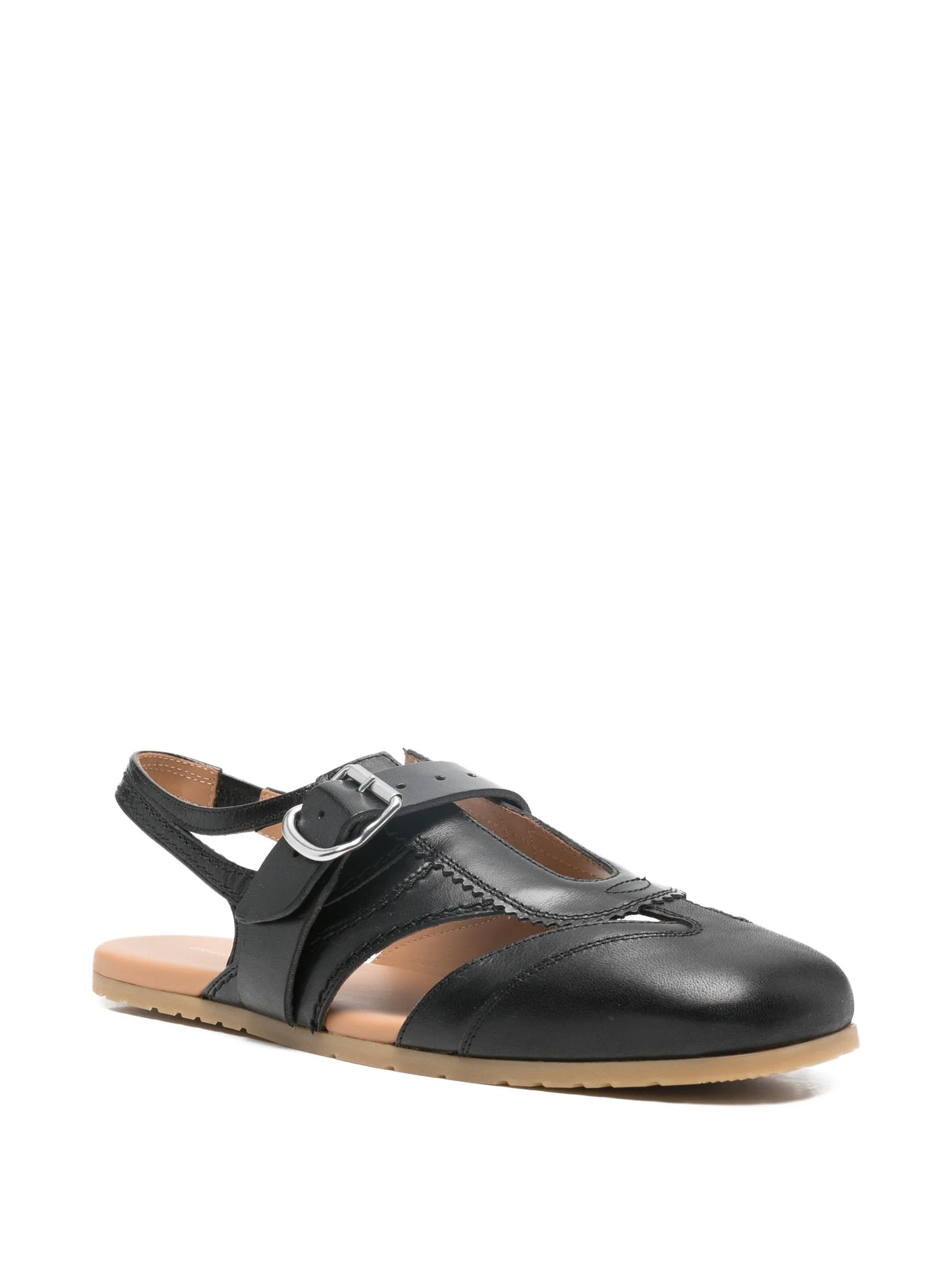 buckled leather sandals