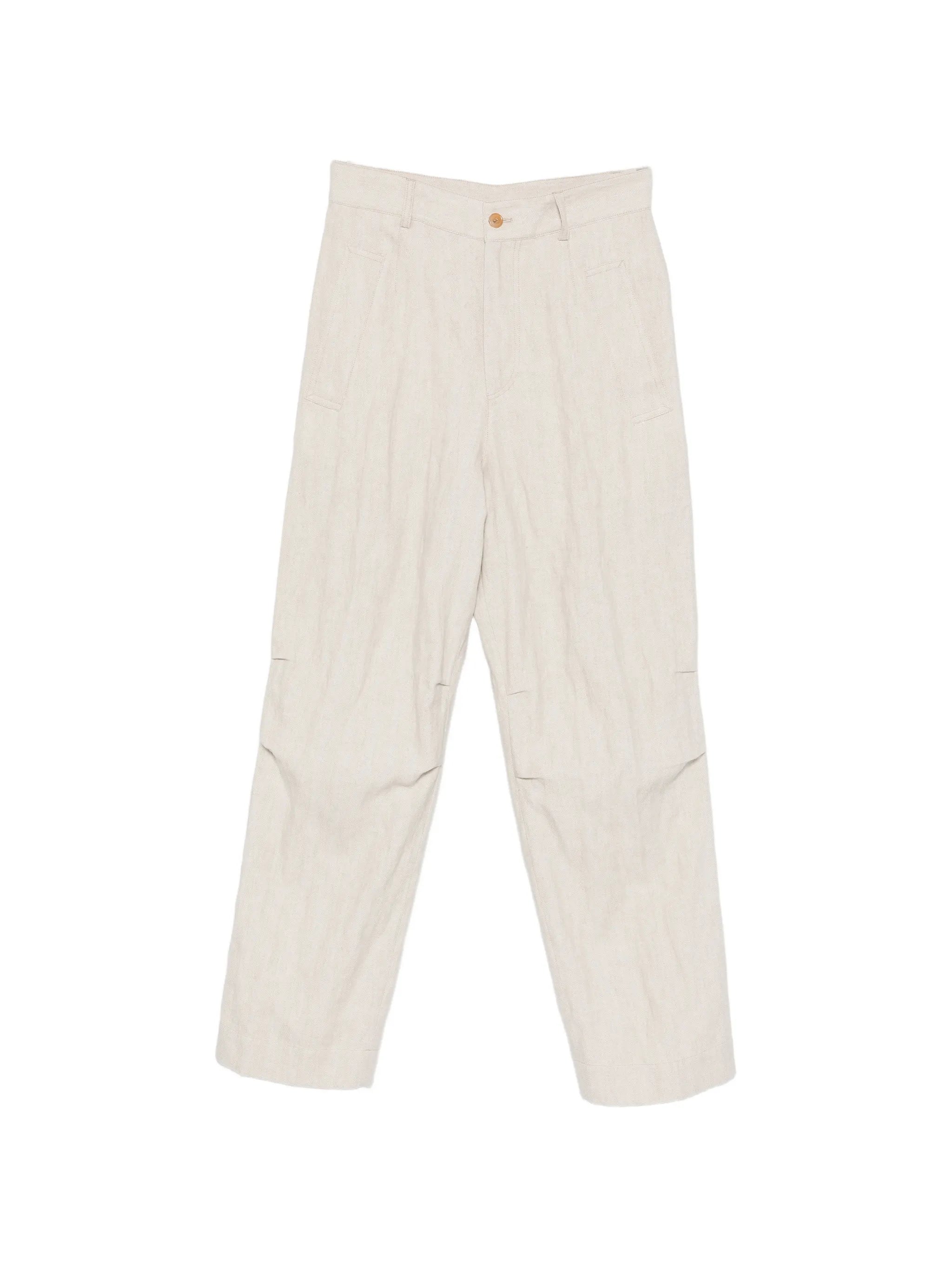 side-pocket straight trousers