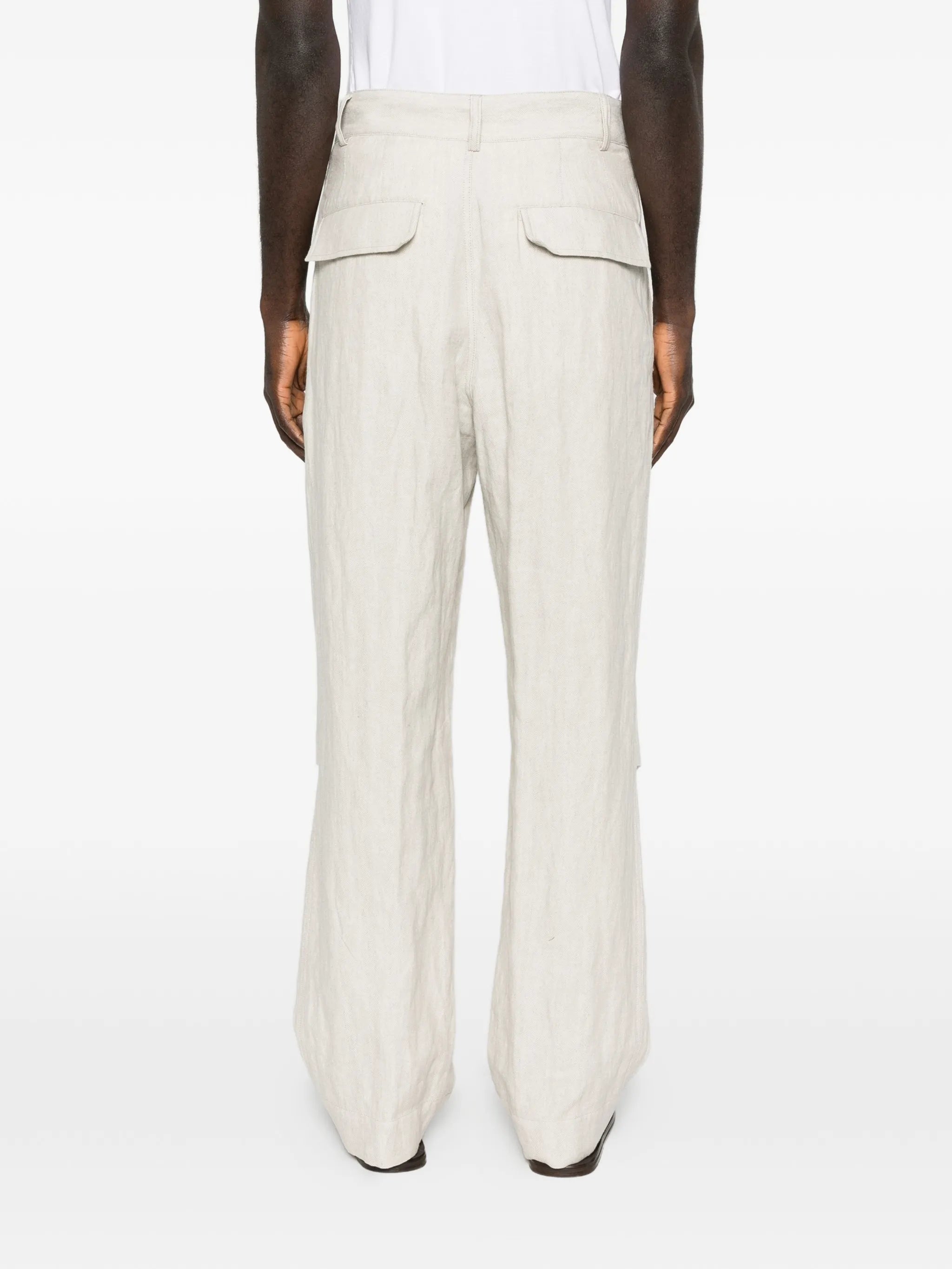 side-pocket straight trousers