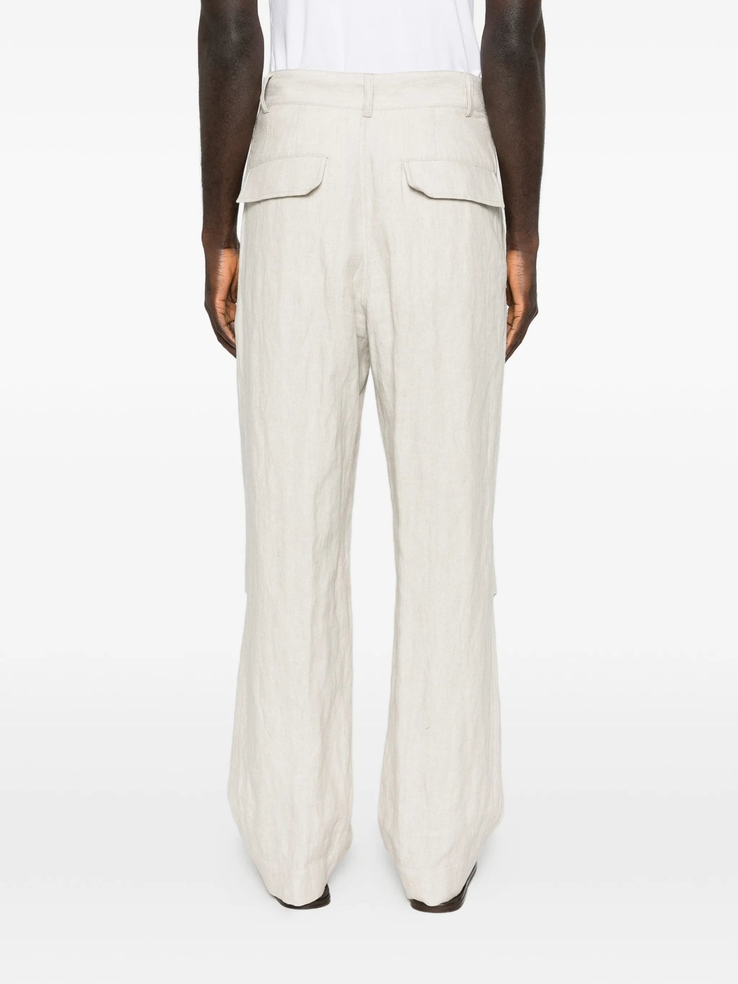 side-pocket straight trousers