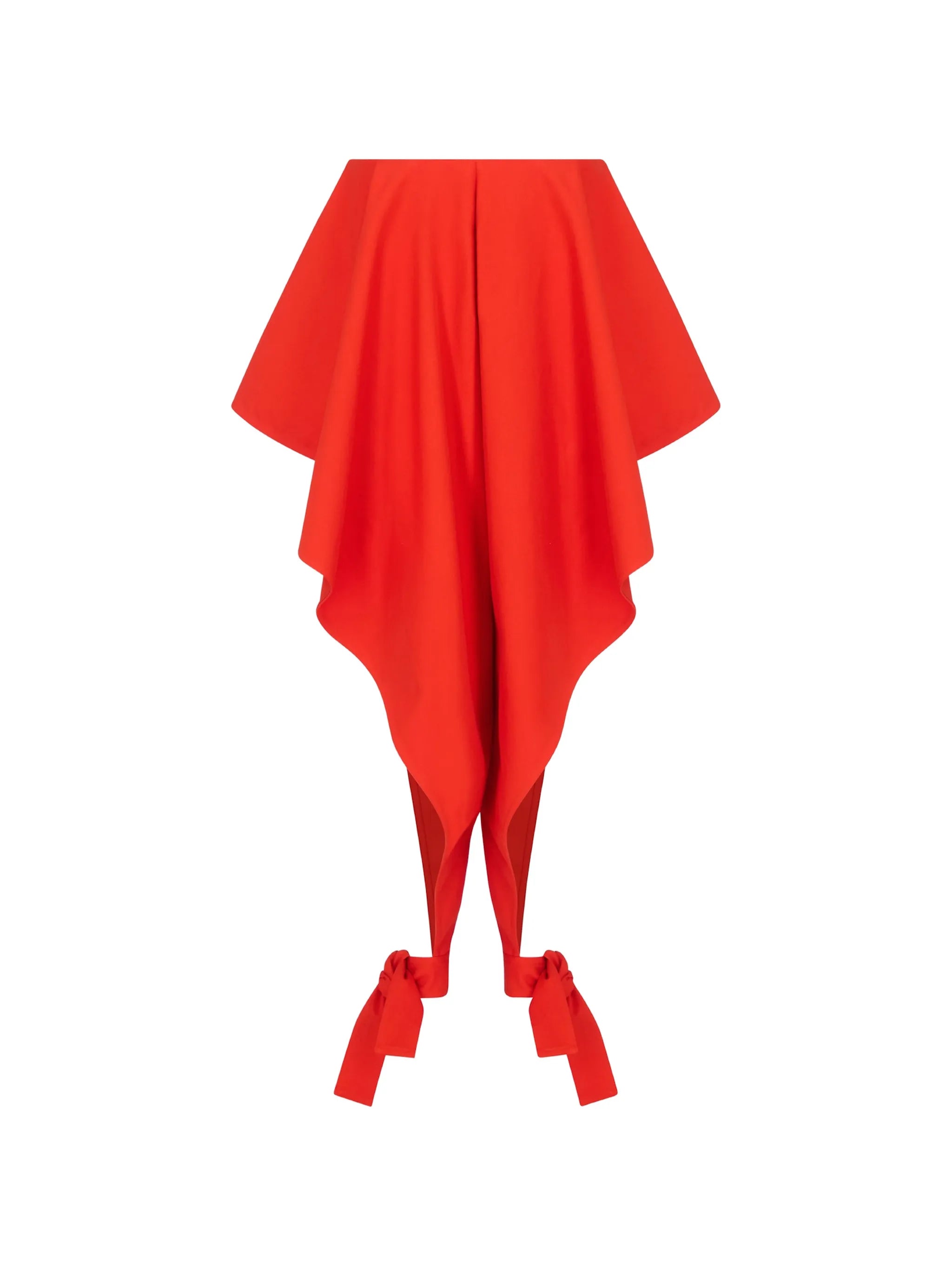 draped ankle-tie trousers
