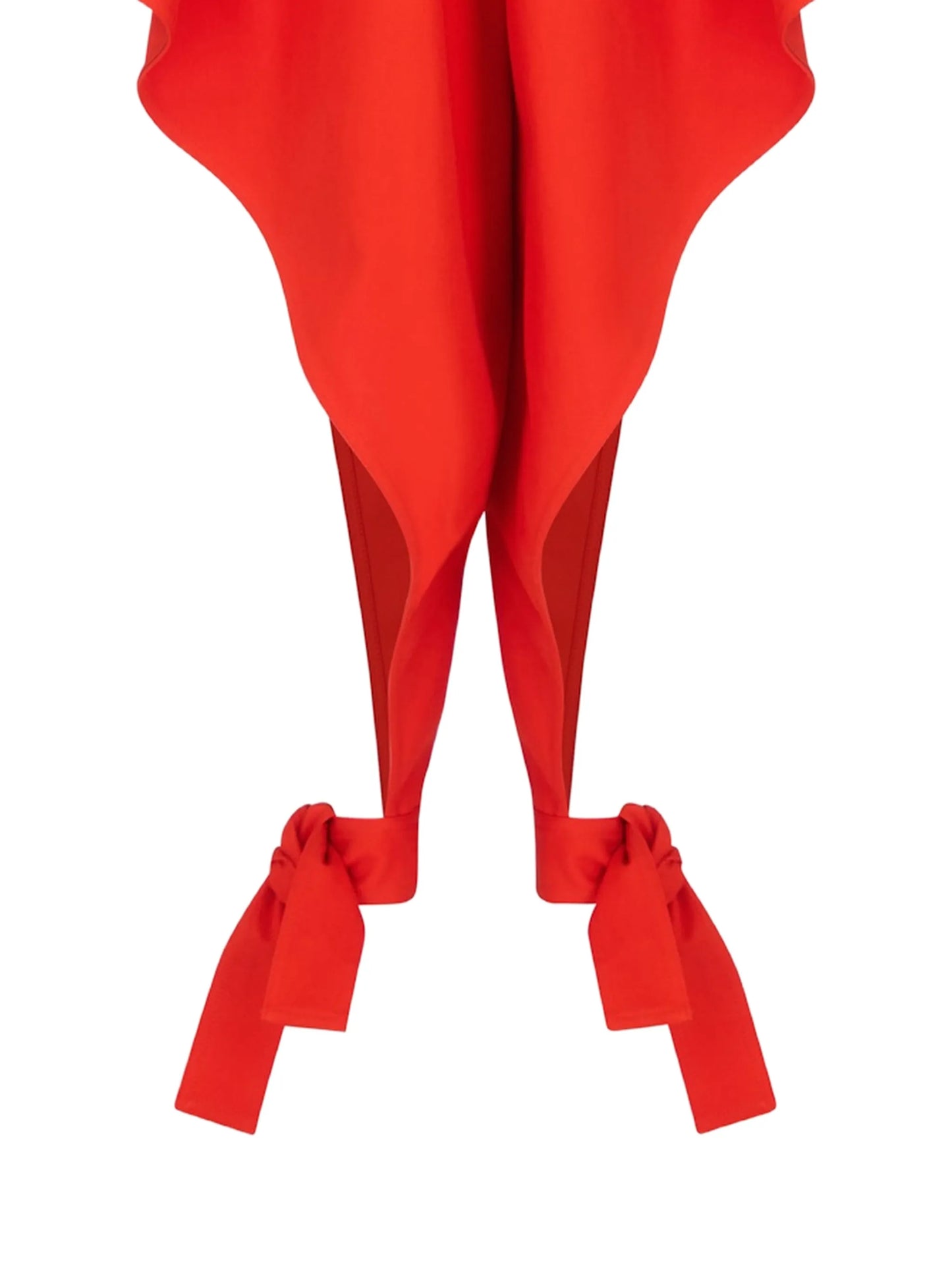 draped ankle-tie trousers