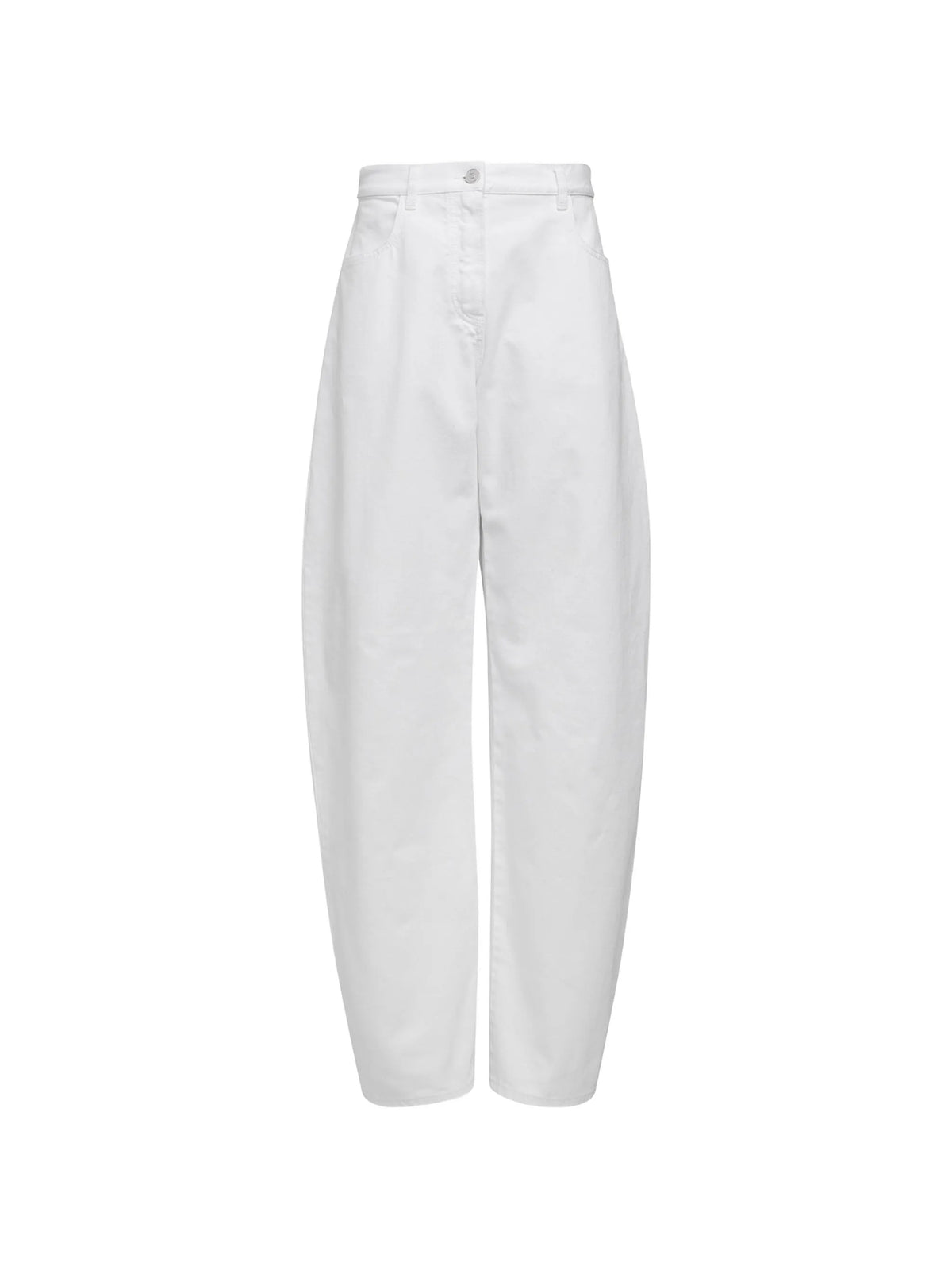 low-waist tapered jeans