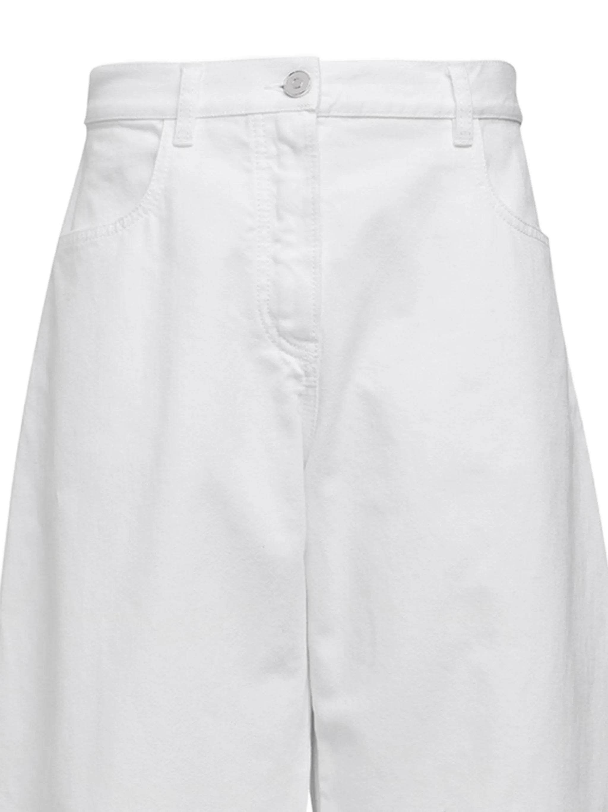 low-waist tapered jeans