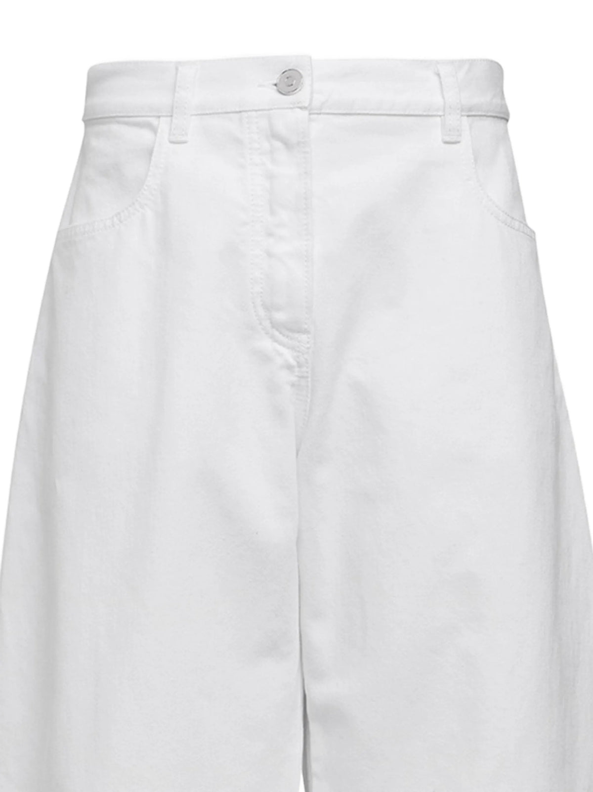 low-waist tapered jeans