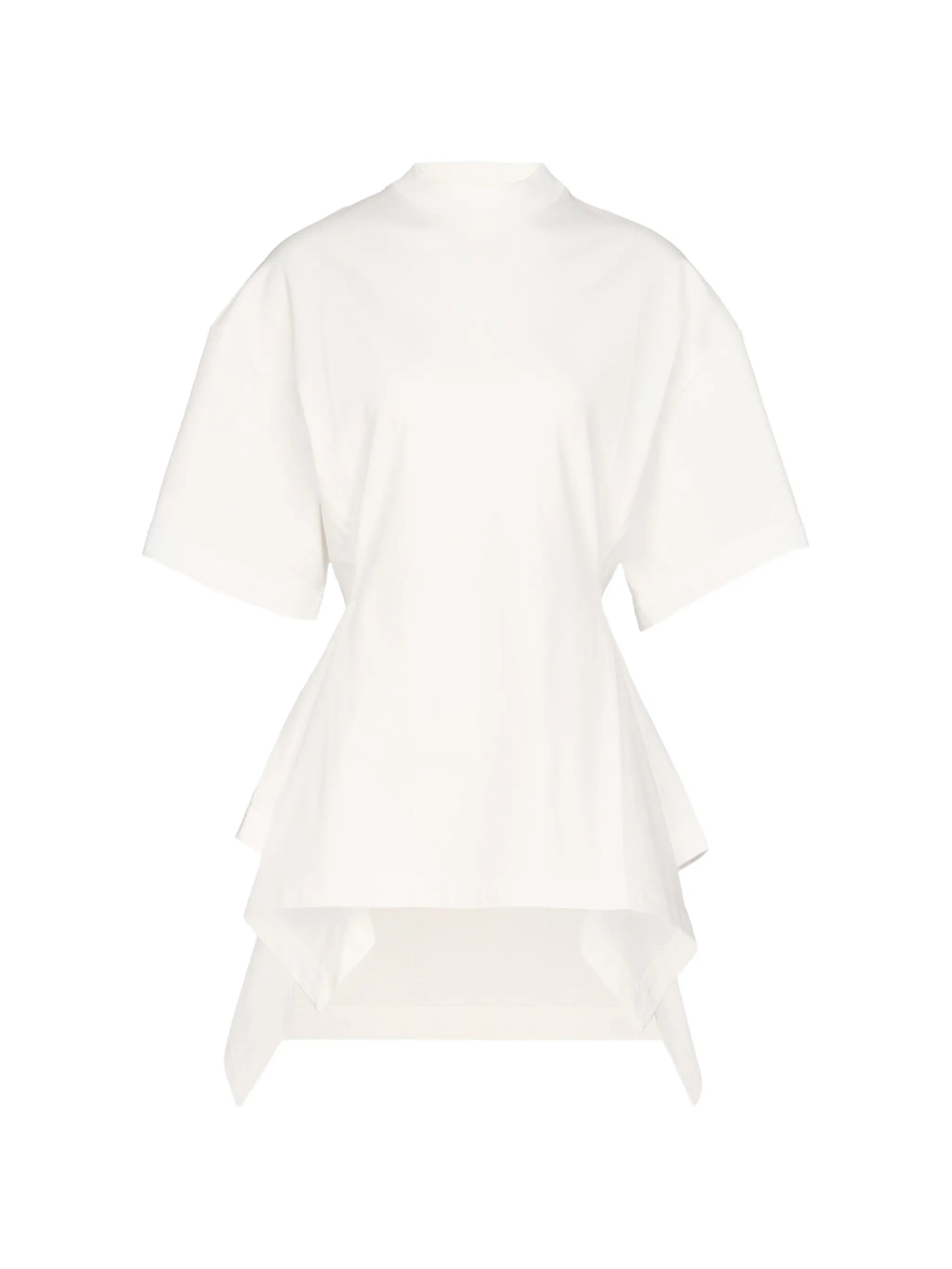 panelled cotton T-shirt