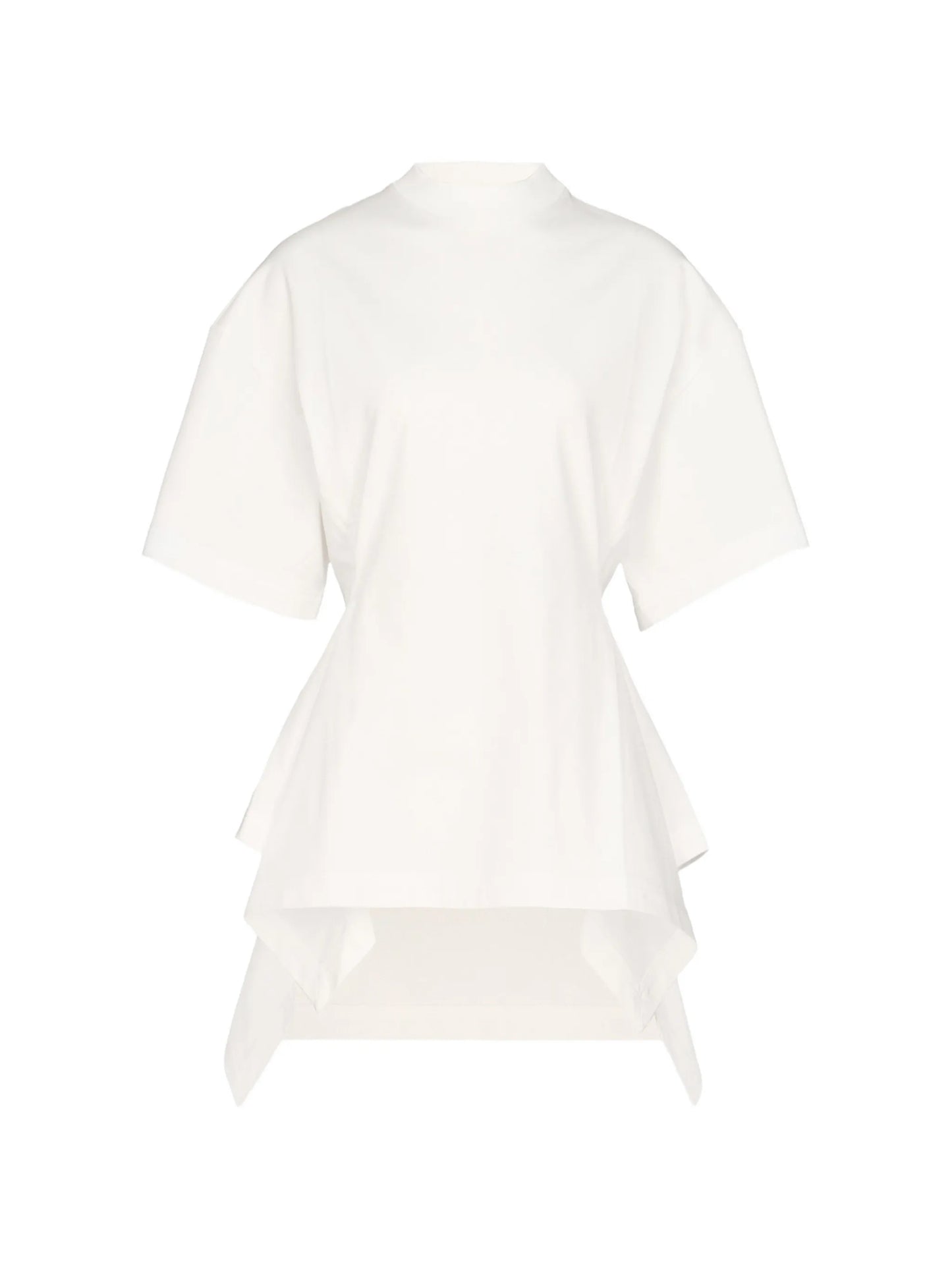 panelled cotton T-shirt