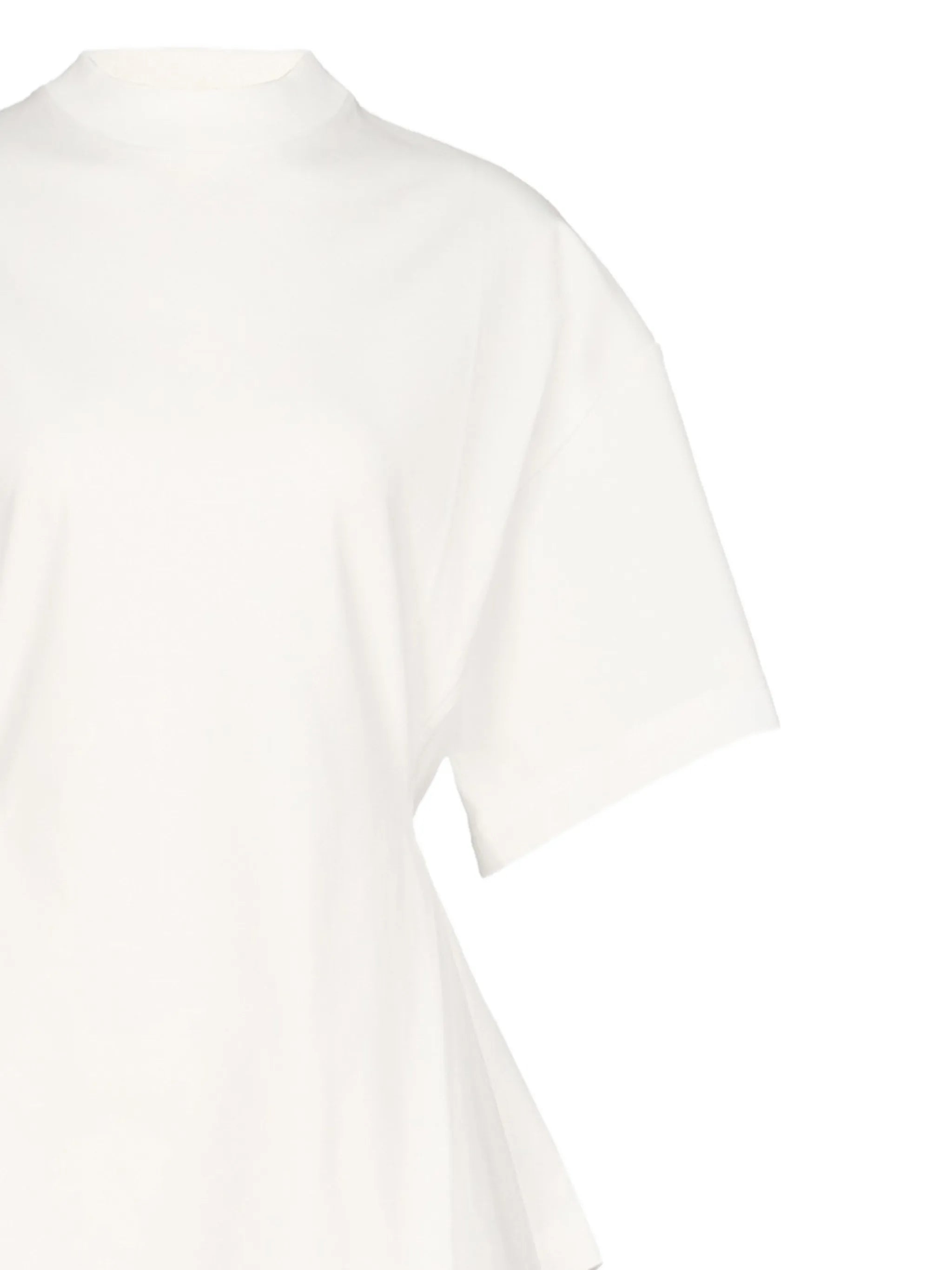 panelled cotton T-shirt