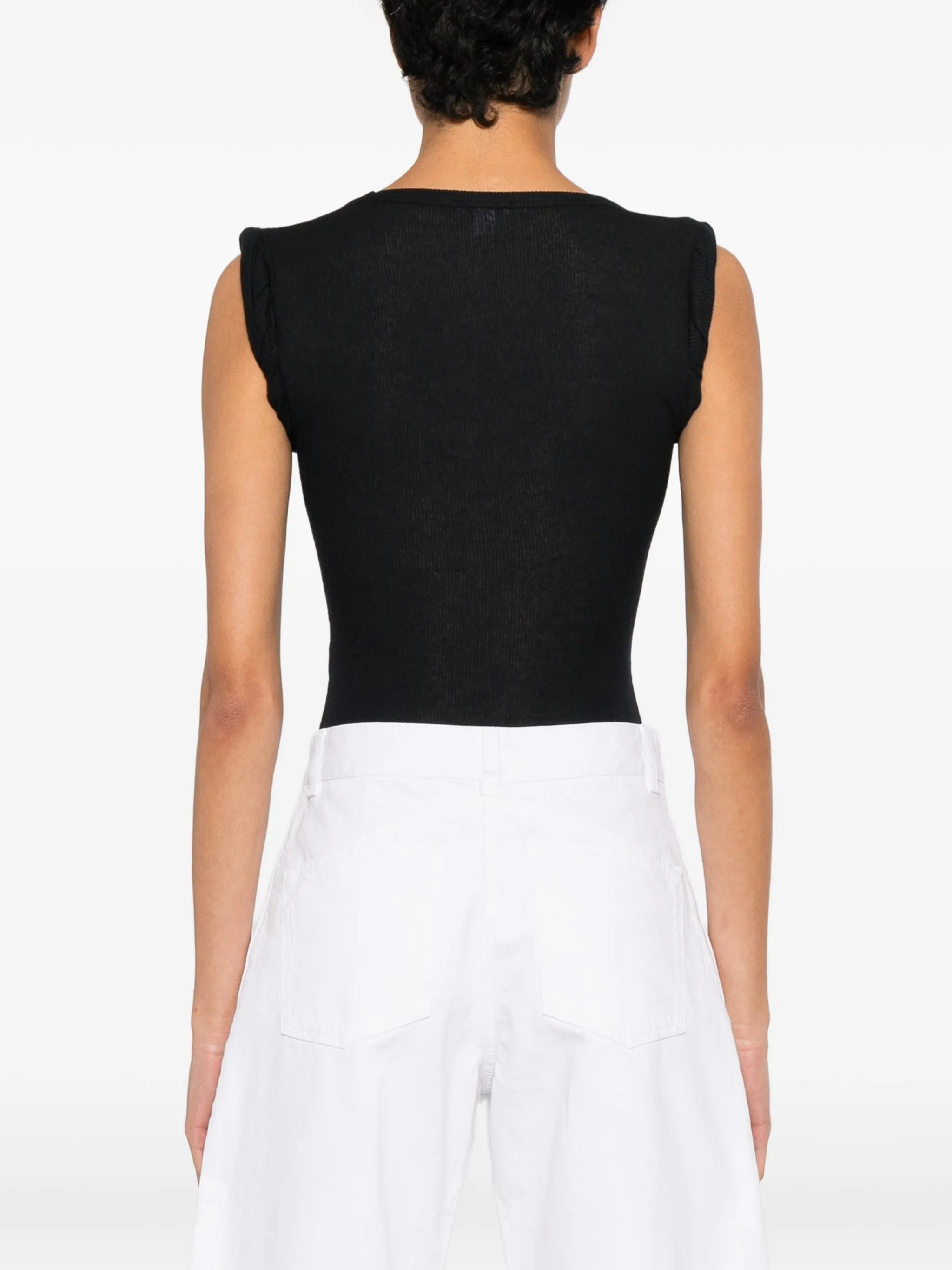 ribbed-knit bodysuit