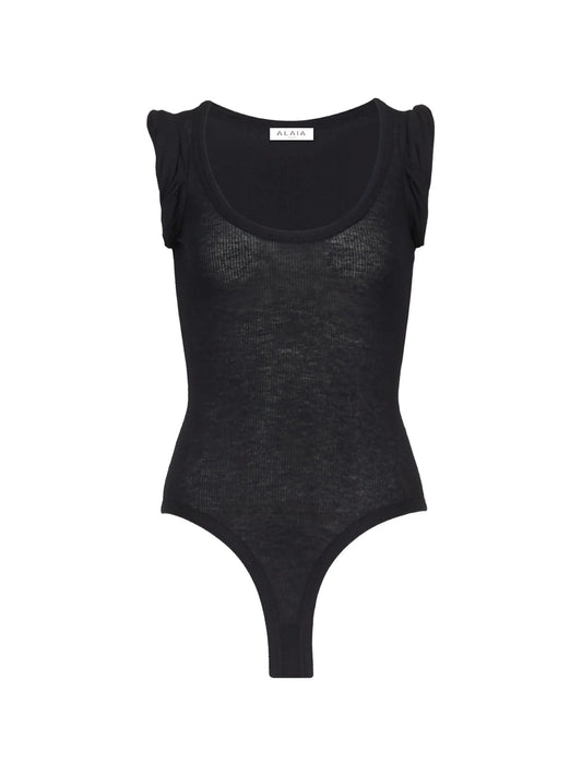 ribbed-knit bodysuit