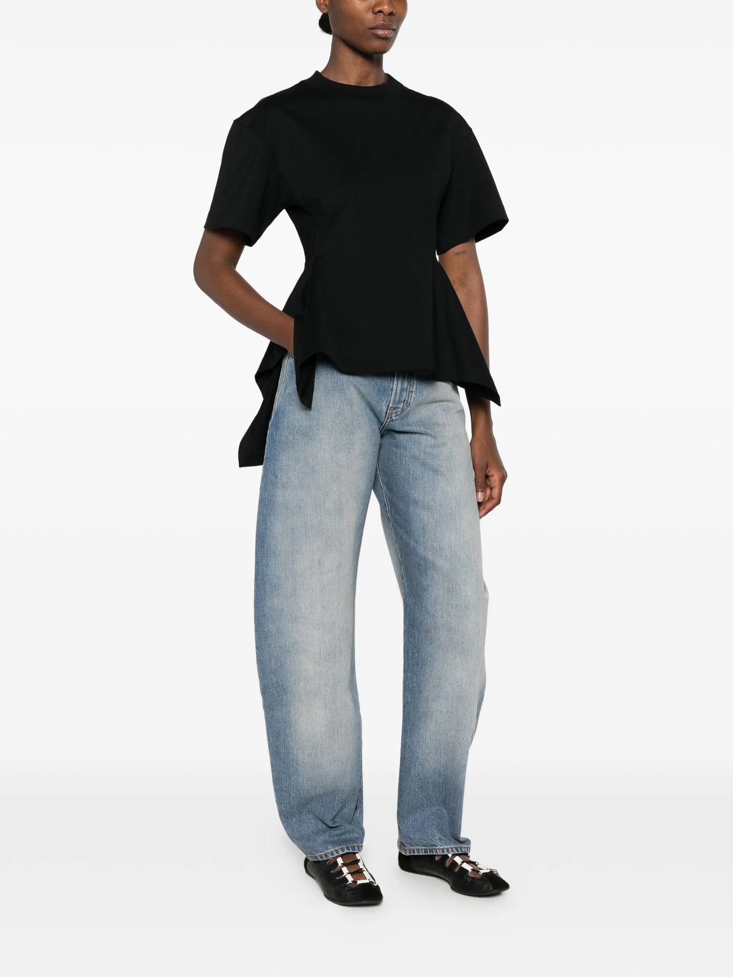 peplum-hem T-shirt