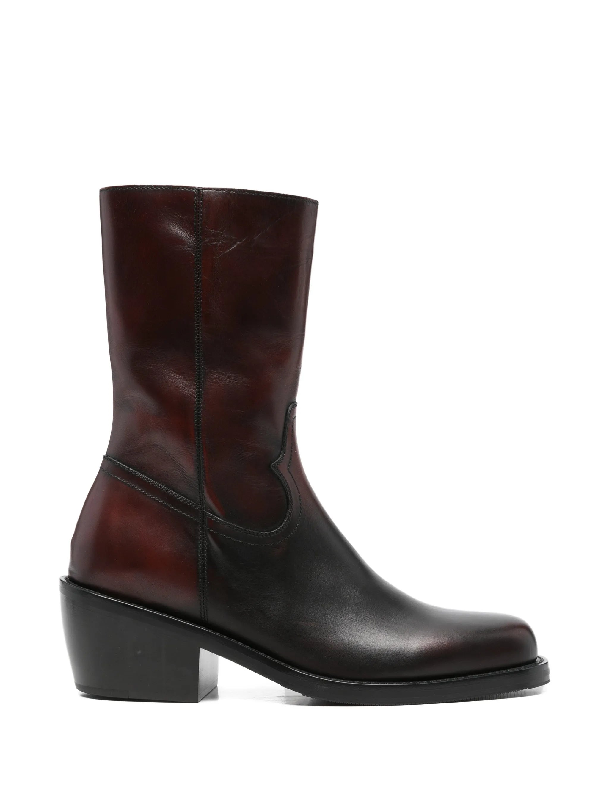 square-toe ankle boots