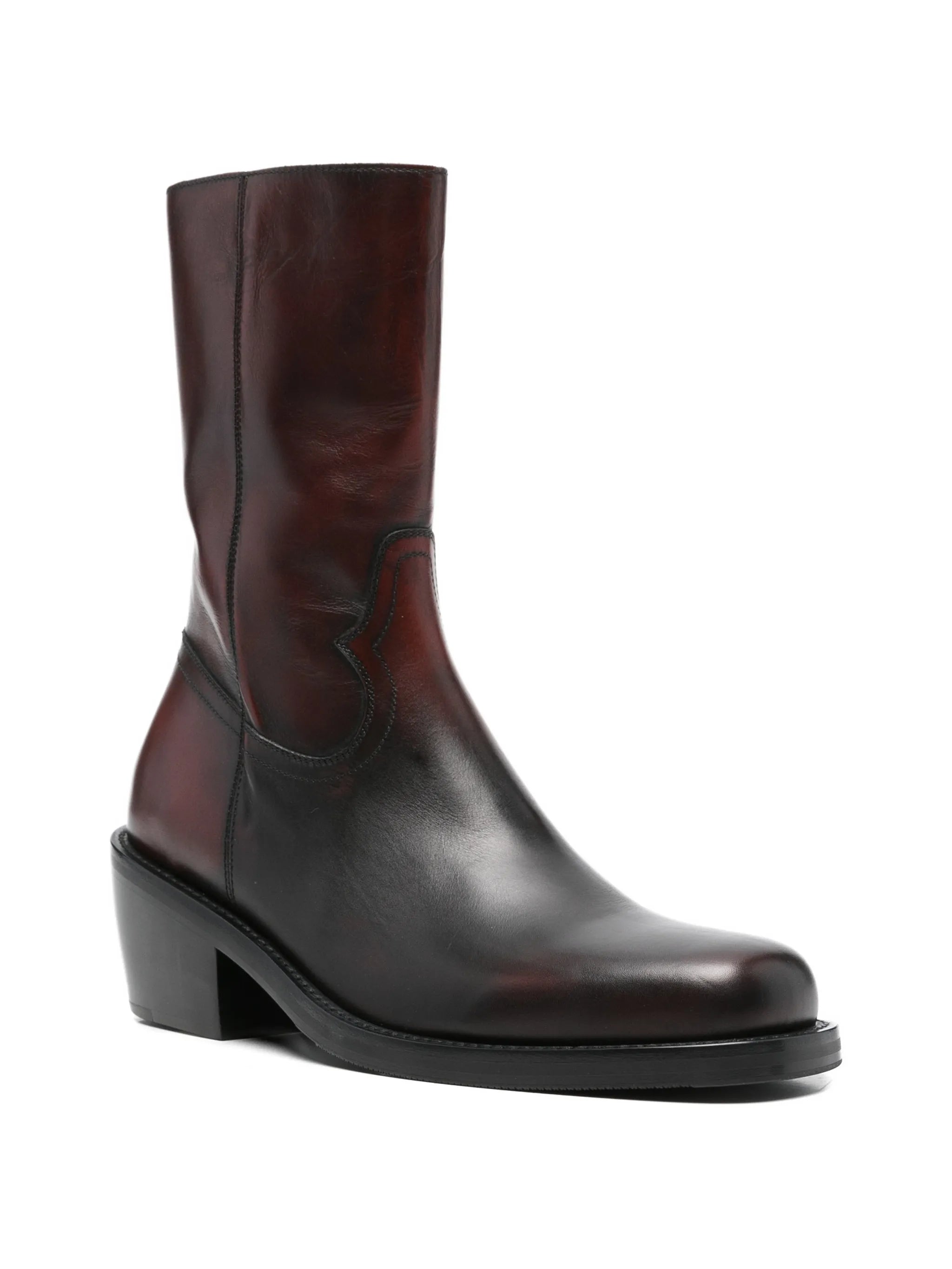 square-toe ankle boots