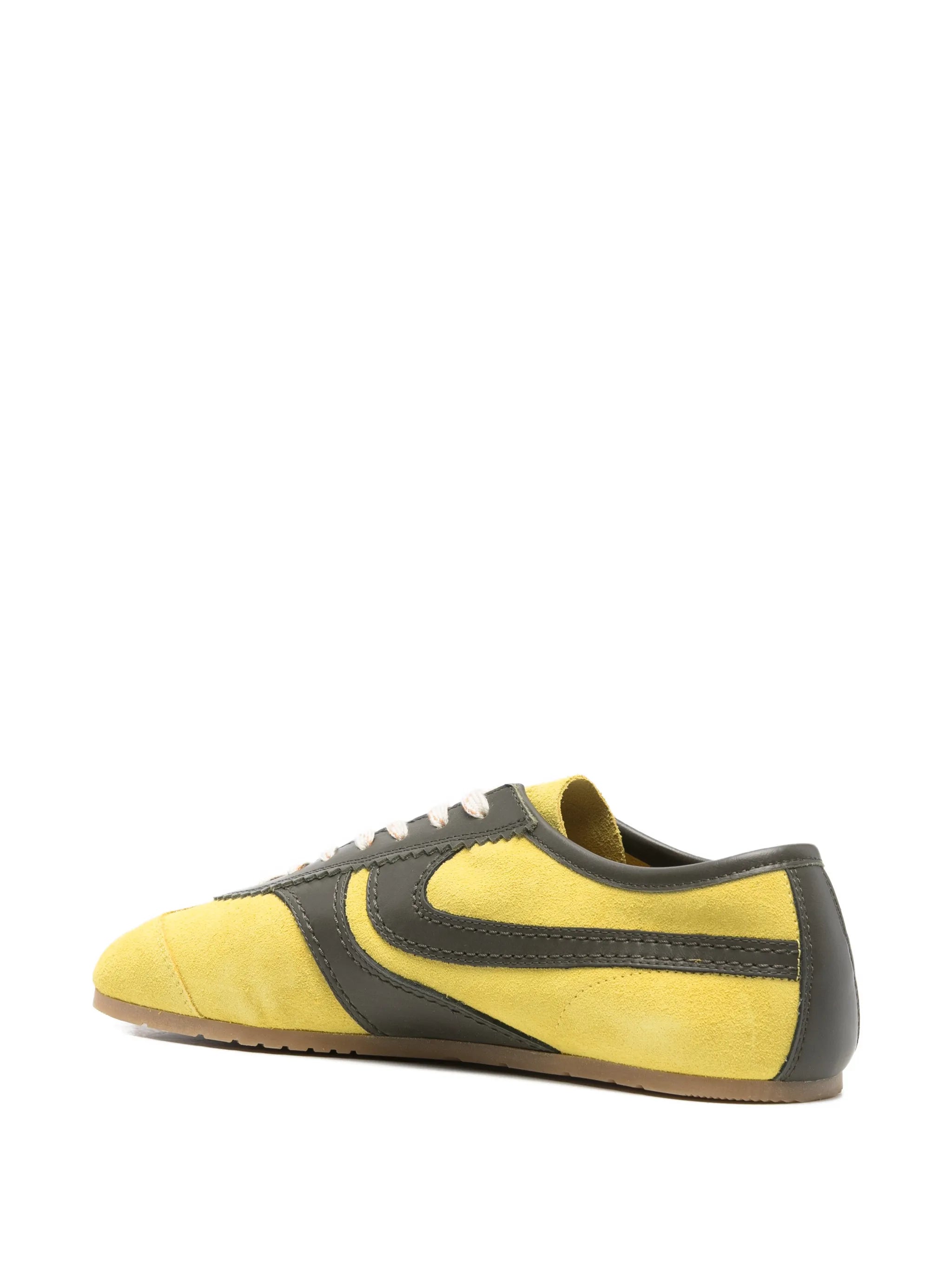 suede panelled low sneakers