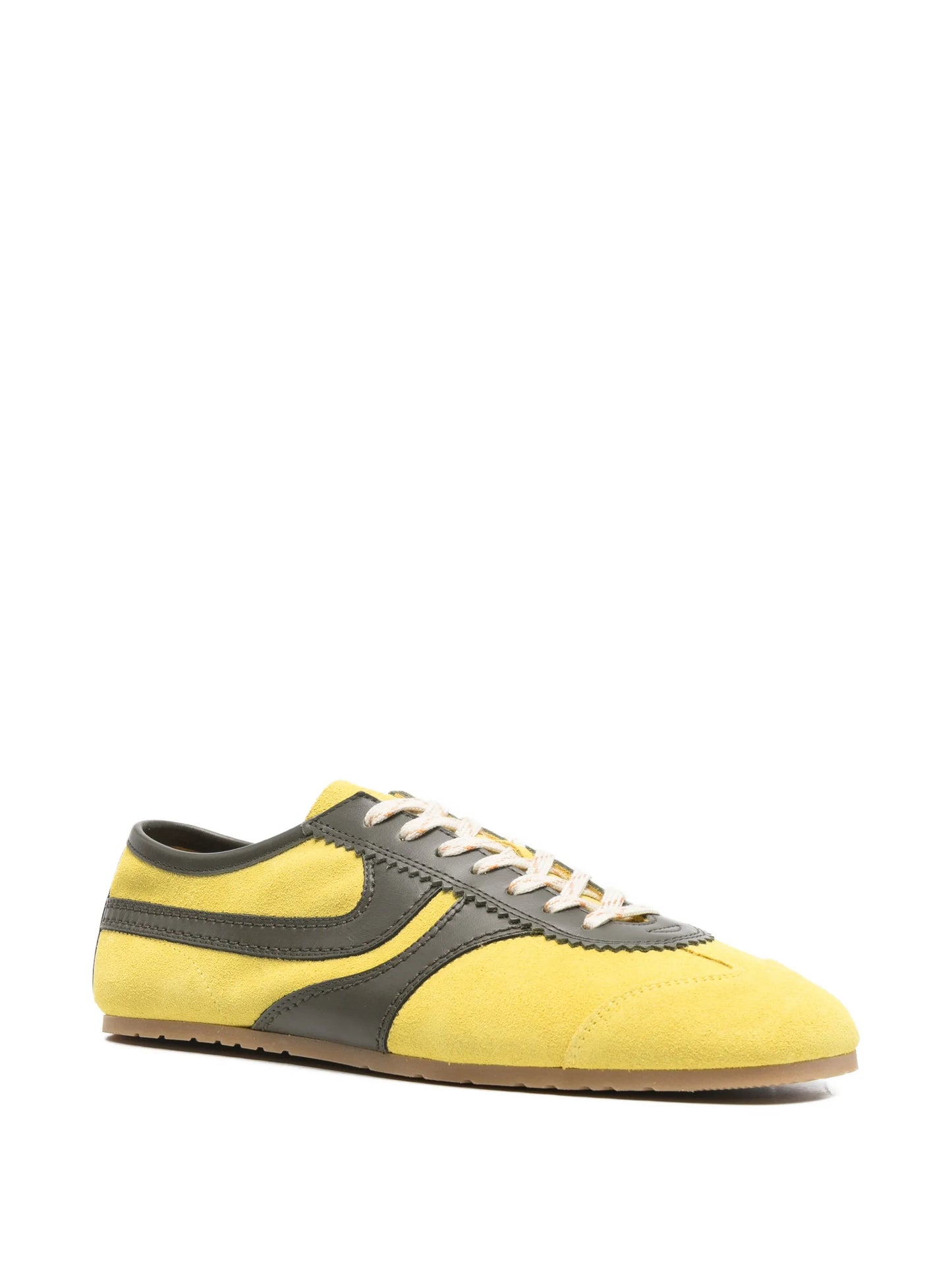 suede panelled low sneakers