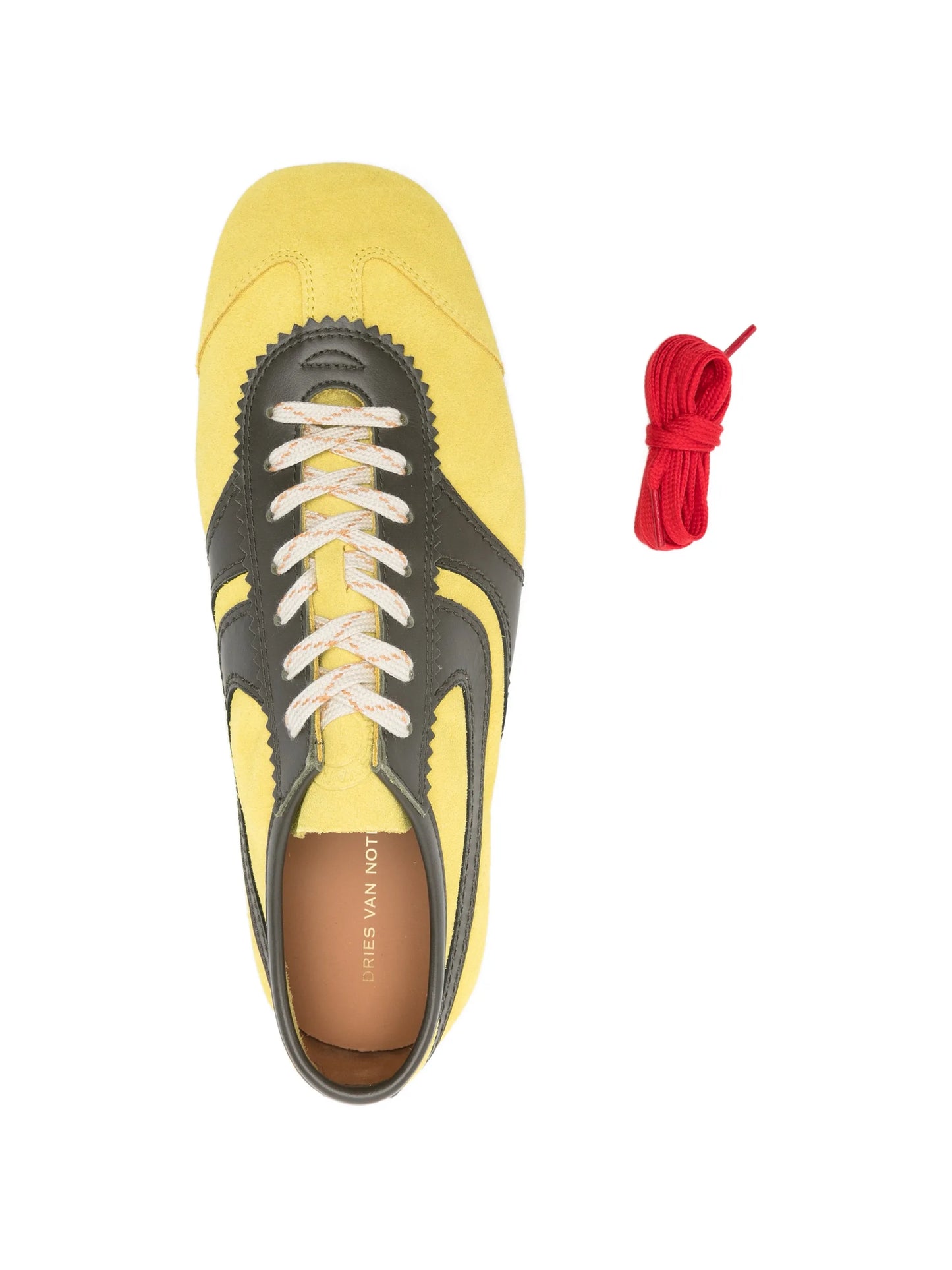 suede panelled low sneakers