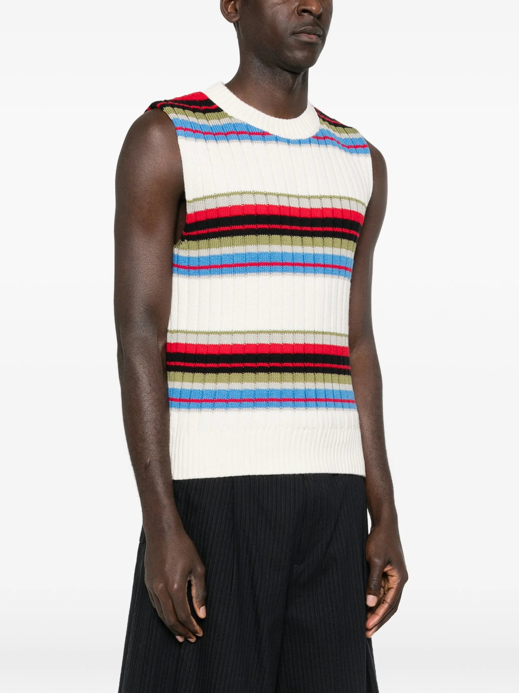 striped vest