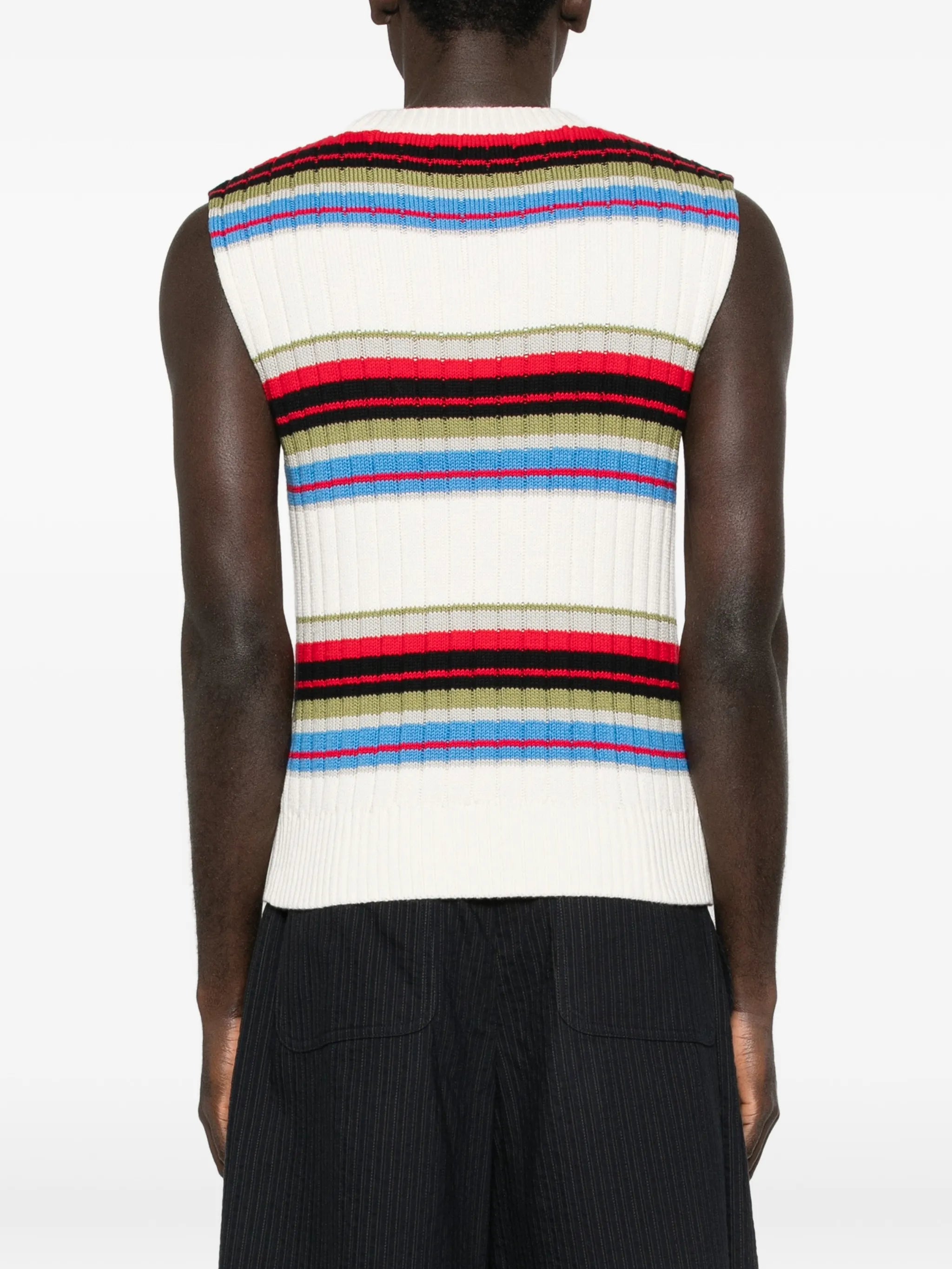 striped vest