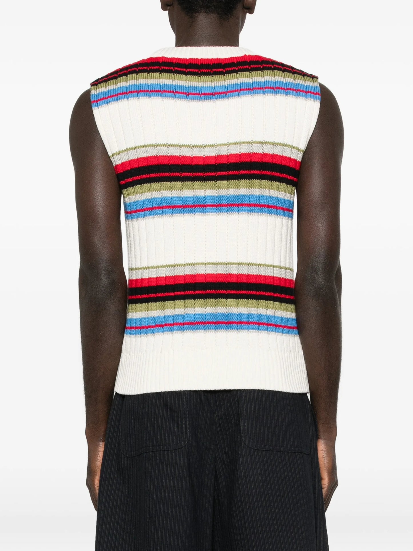 striped vest