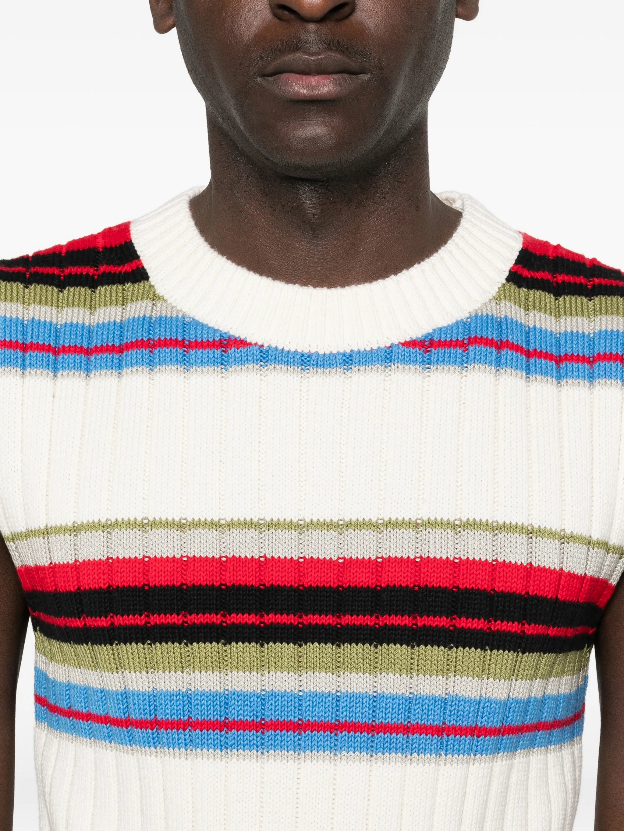striped vest
