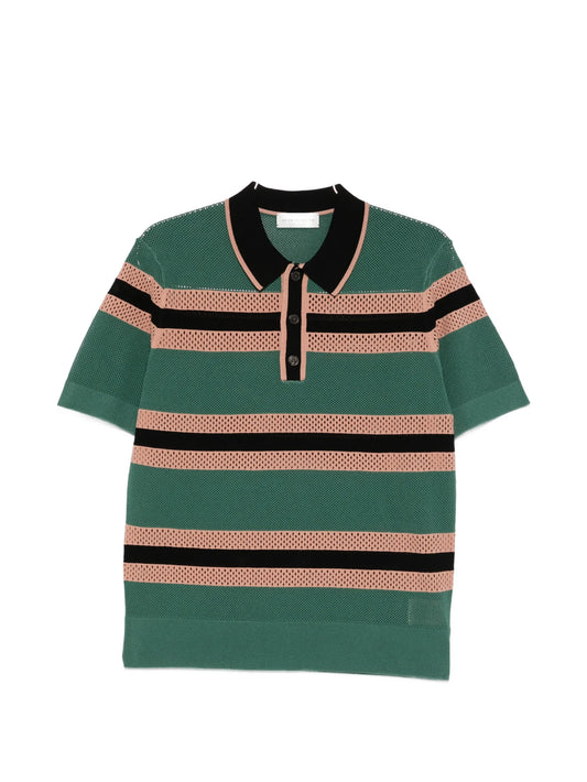 striped-pattern polo shirt