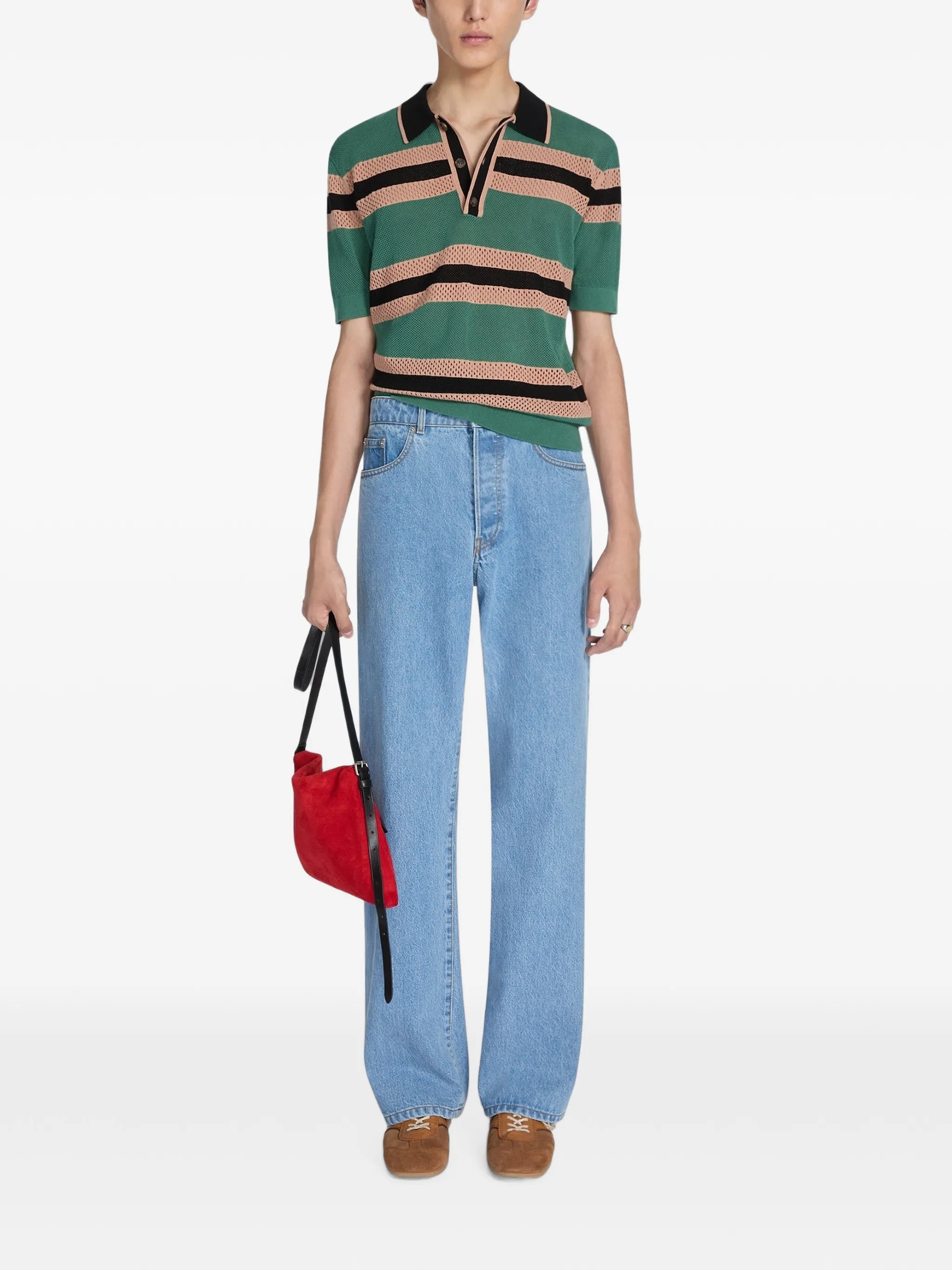 striped polo shirt