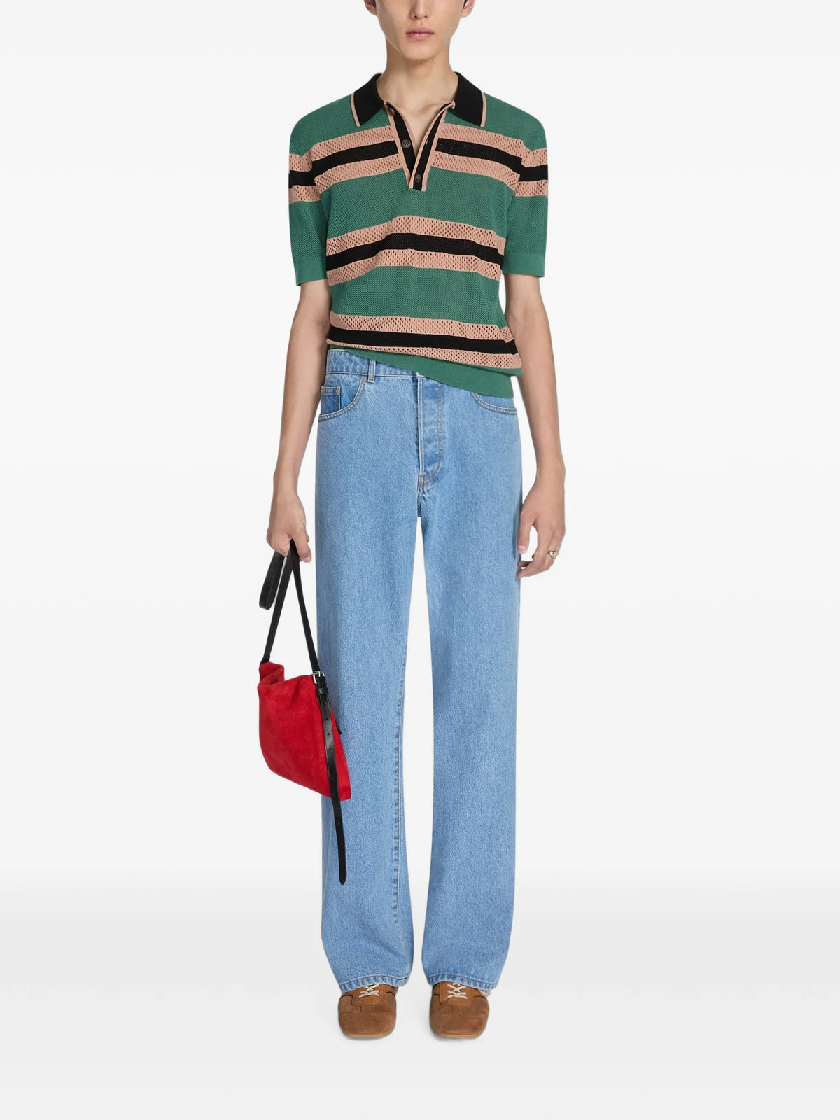 striped polo shirt