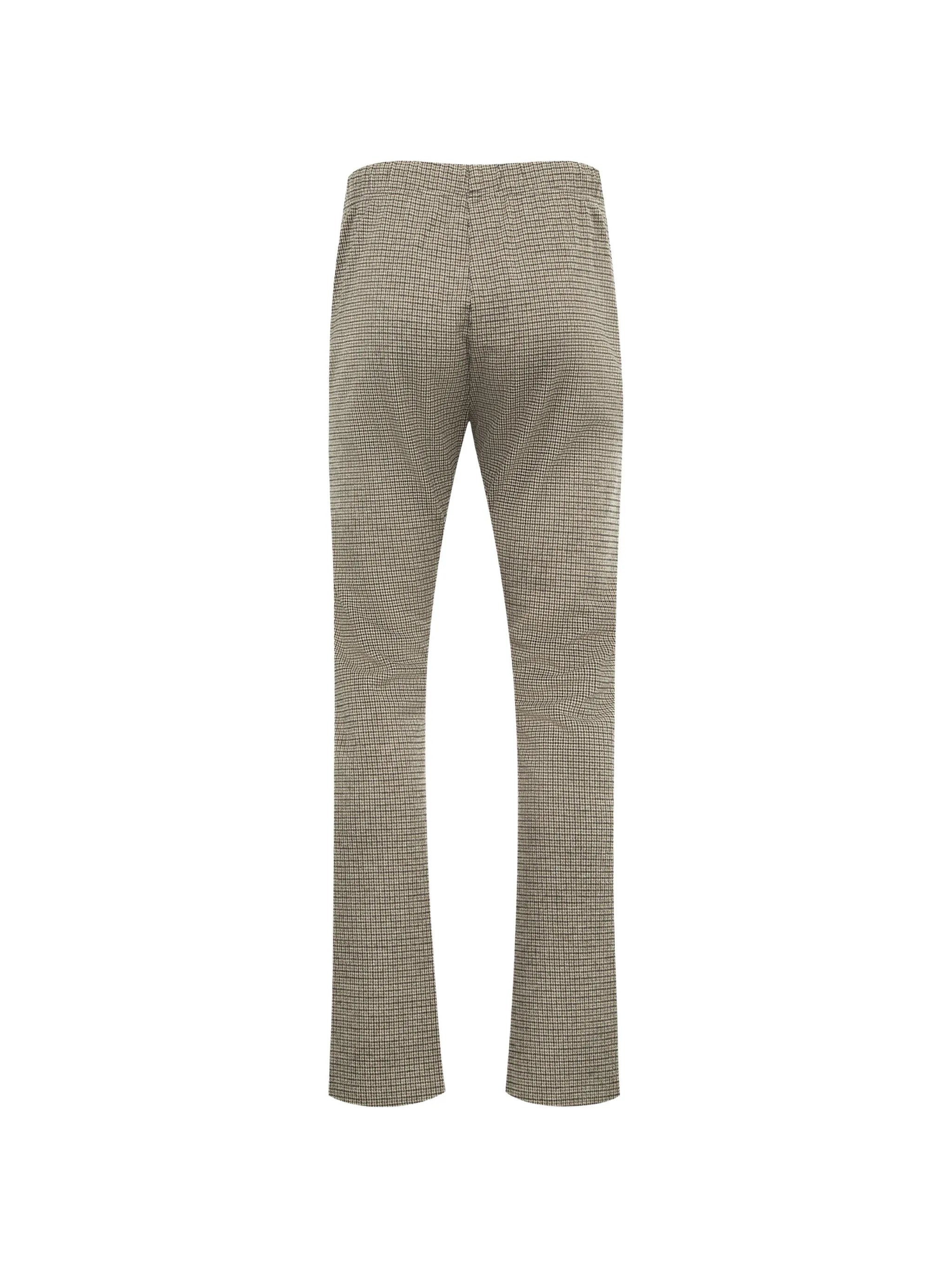 micro-plaid track trousers