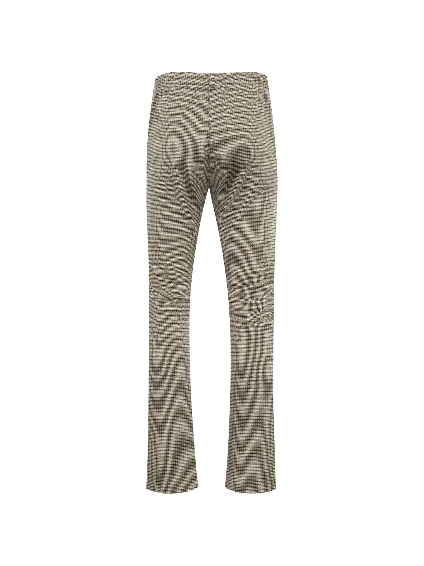 micro-plaid track trousers