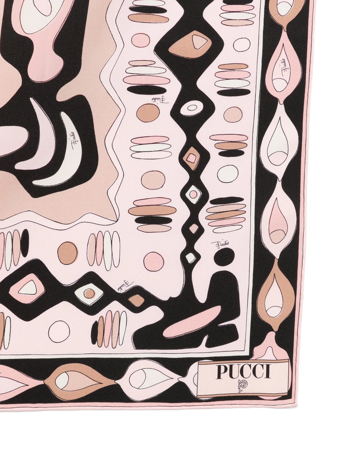 lettering striped silk scarf