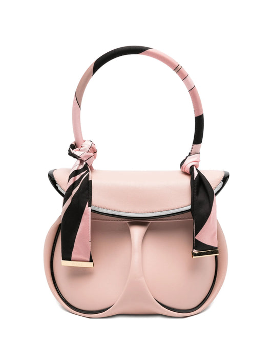 scarf-detail tote bag