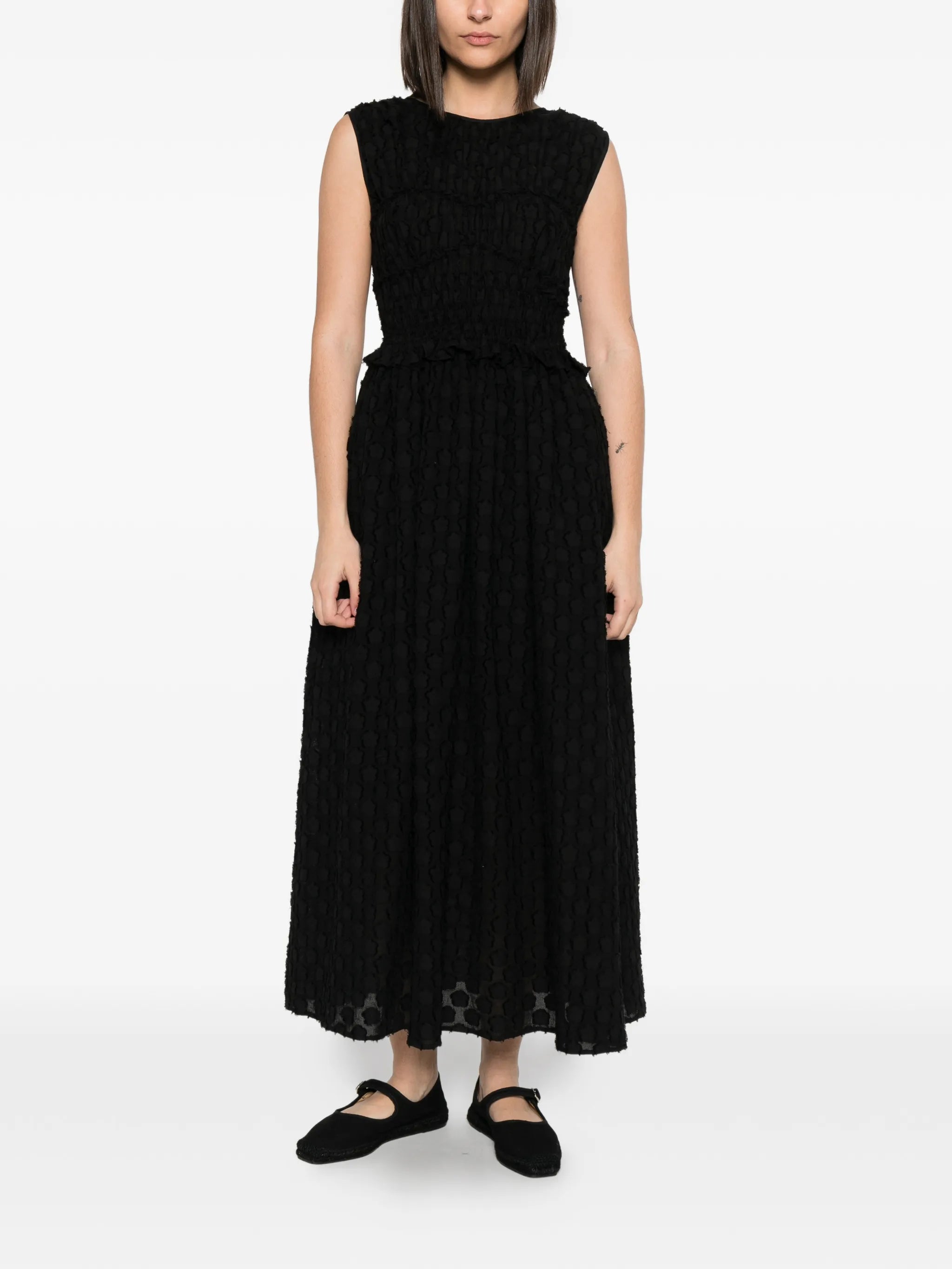 Dinah smocked-effect maxi dress