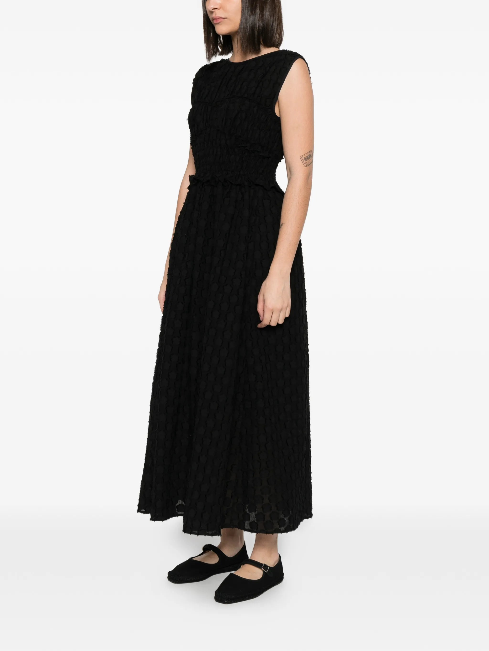 Dinah smocked-effect maxi dress