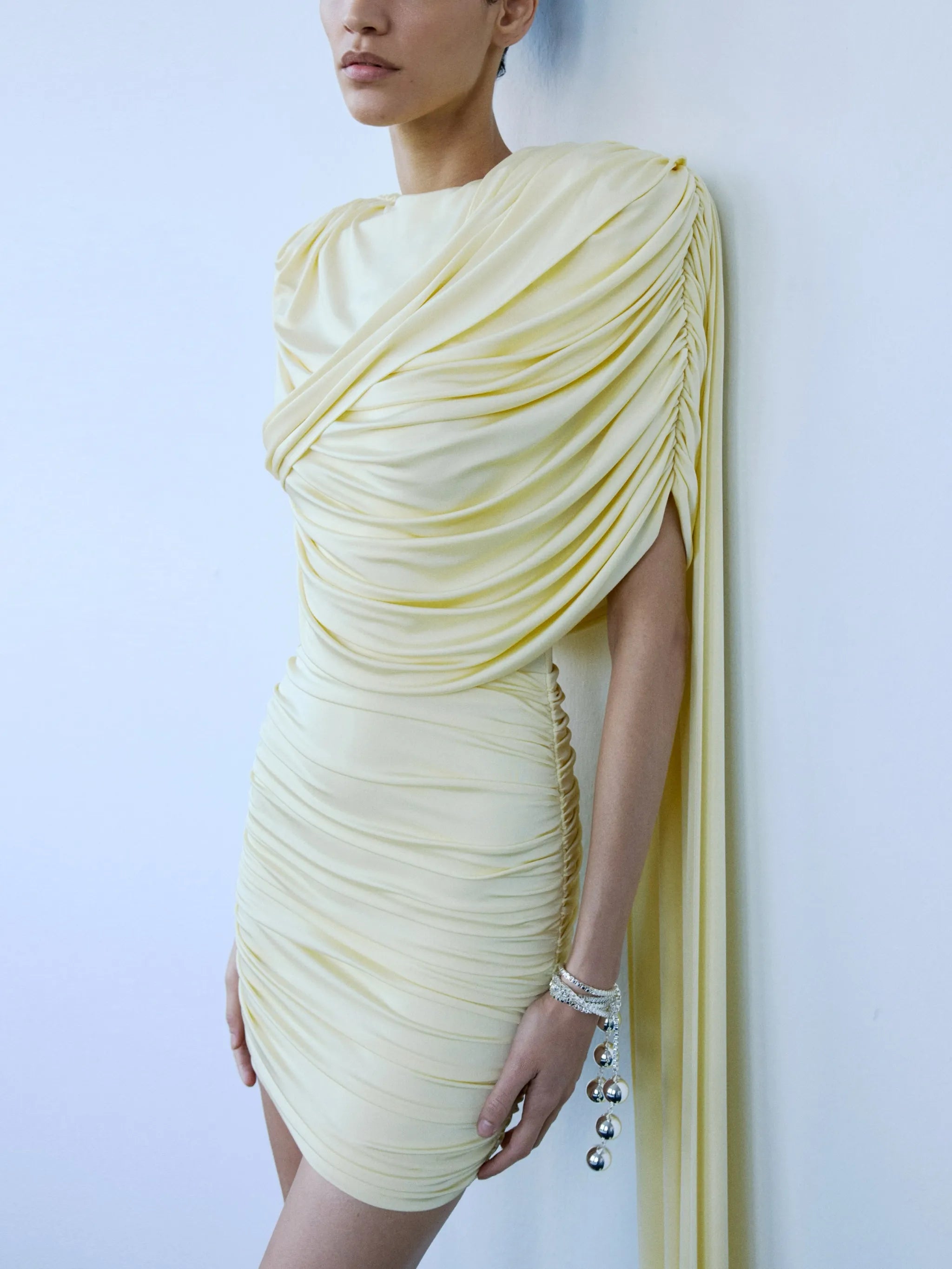 Khara draped mini dress