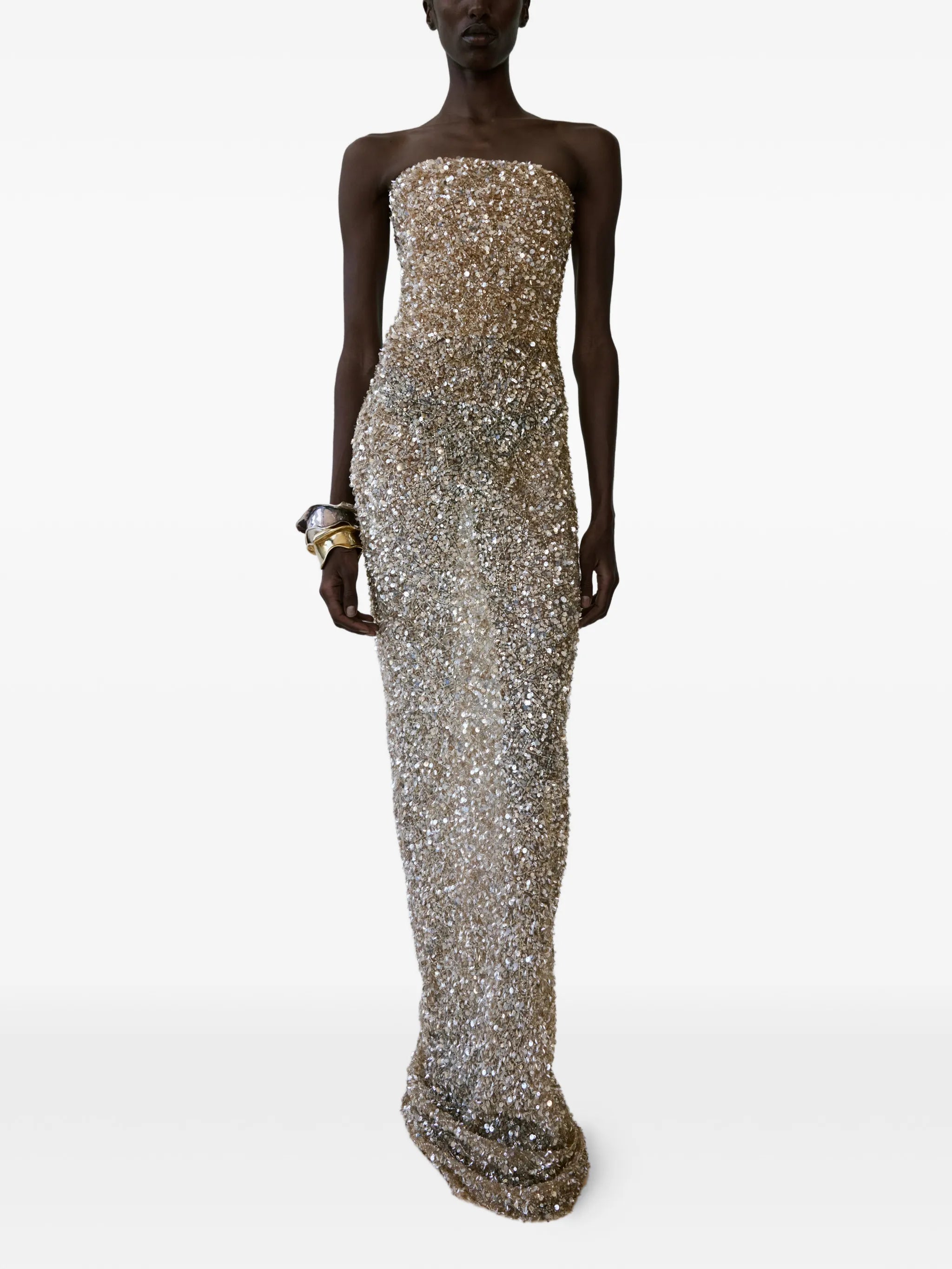 Isis strapless maxi dress
