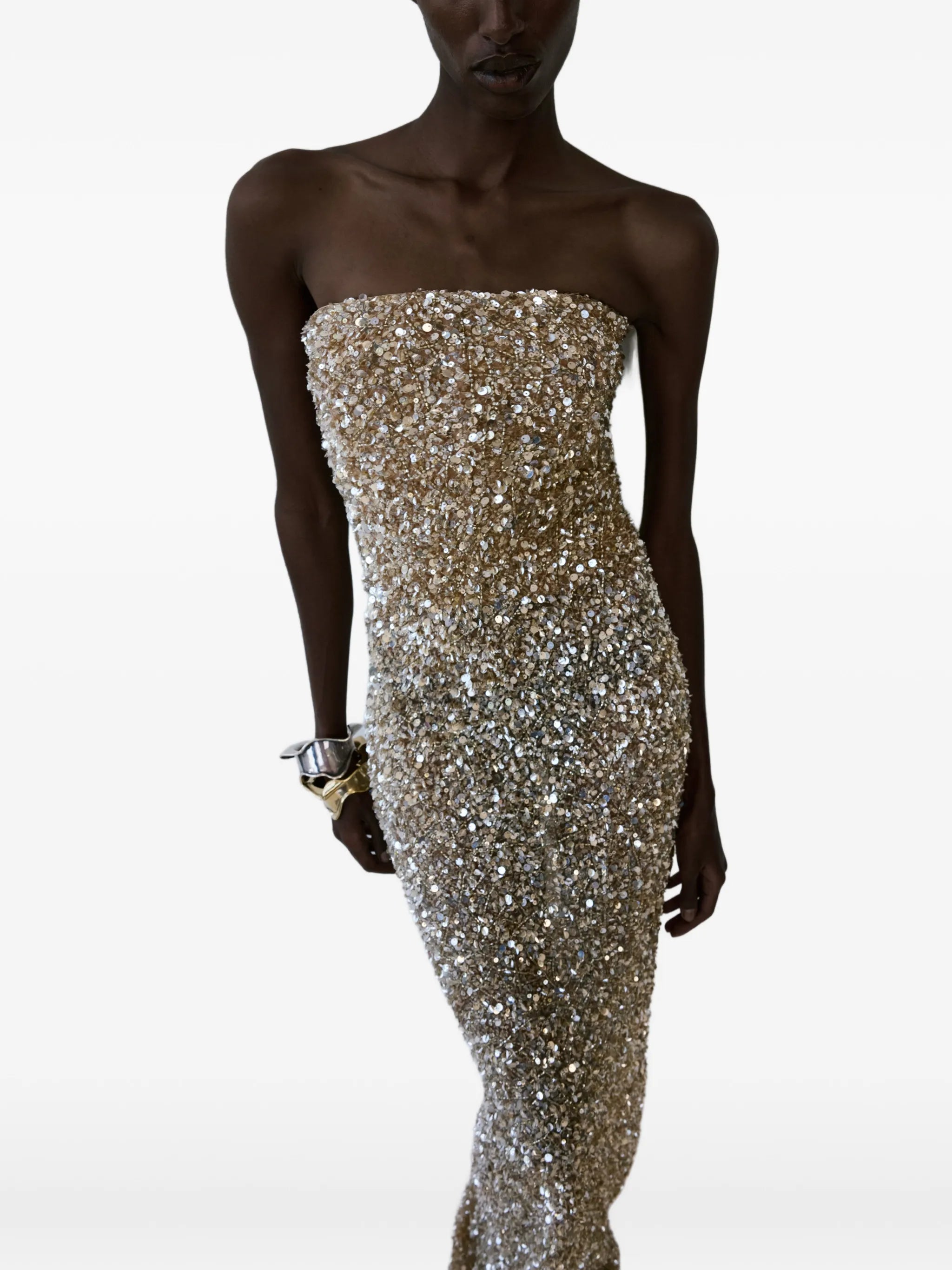 Isis strapless maxi dress