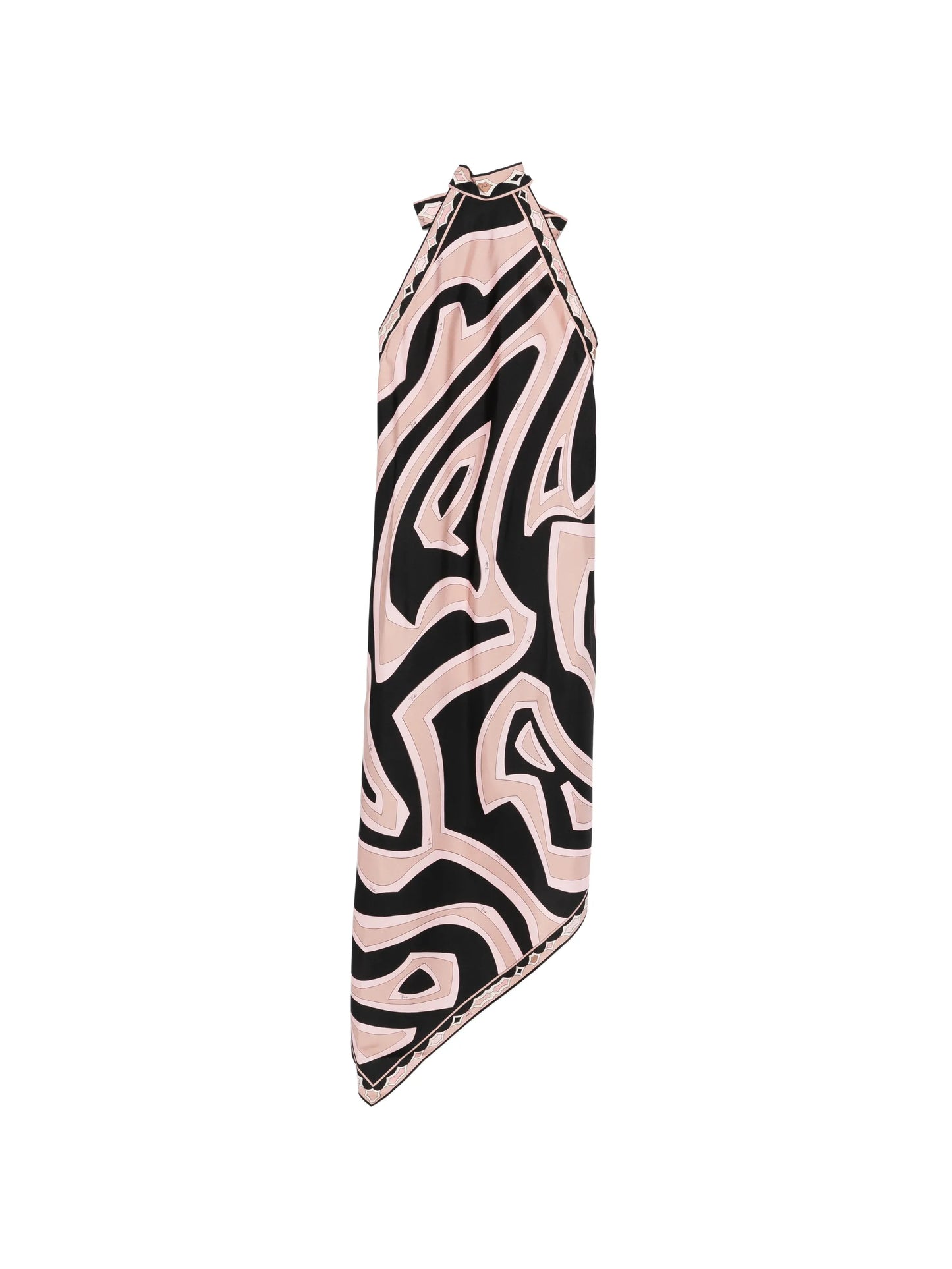 Labirinto asymmetric high-neck dress