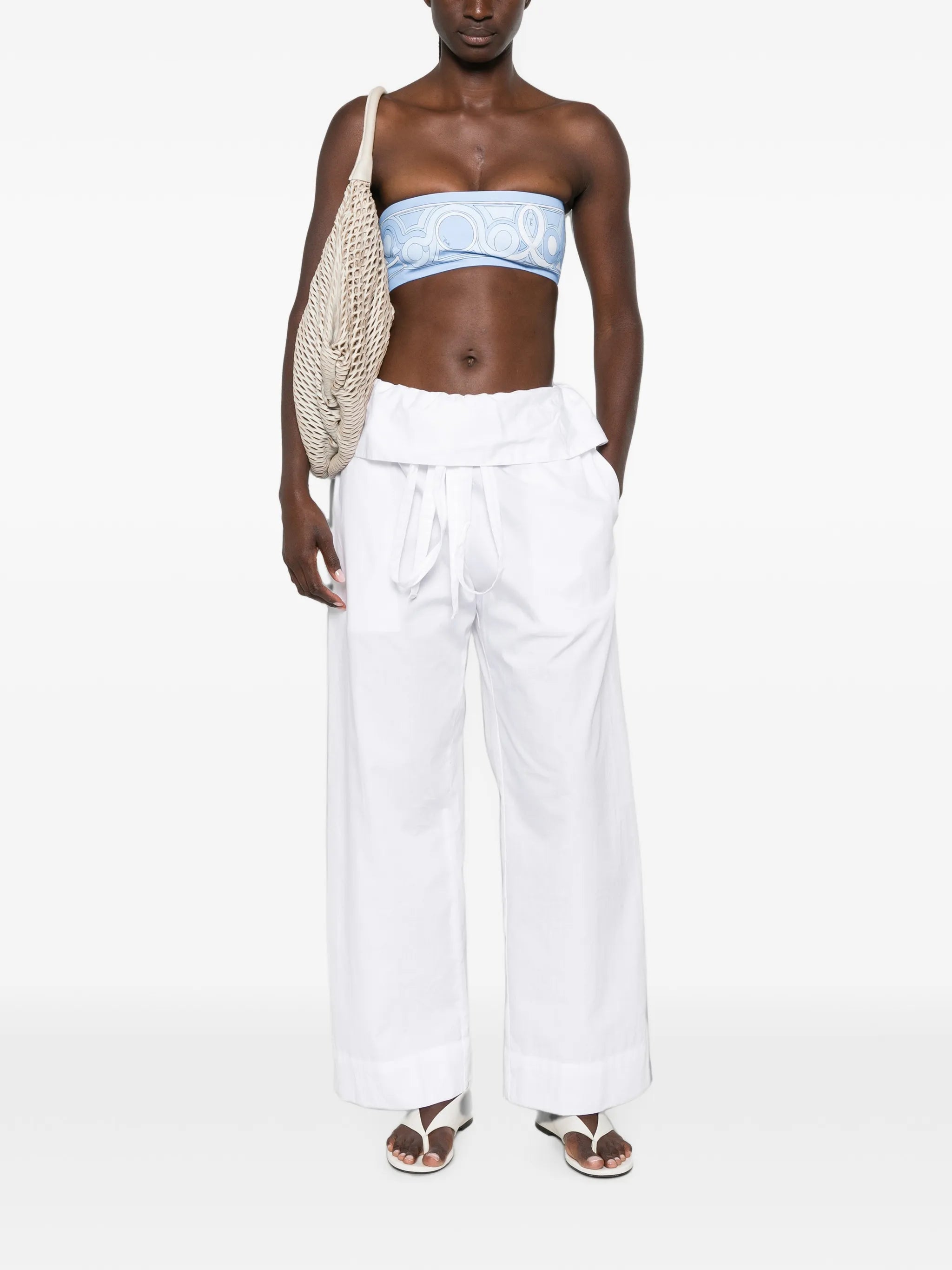 geometric-pattern bandeau top