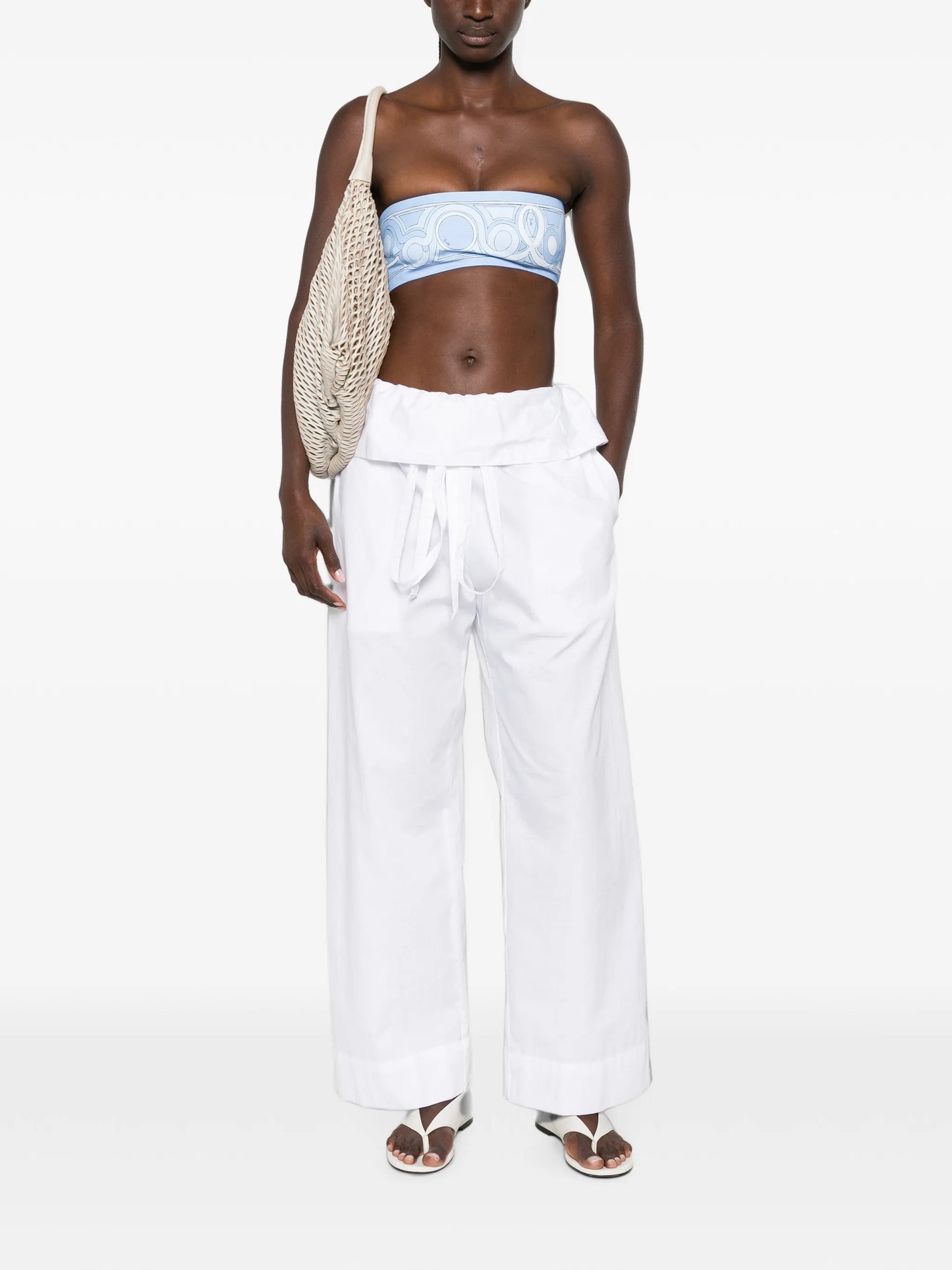 geometric-pattern bandeau top