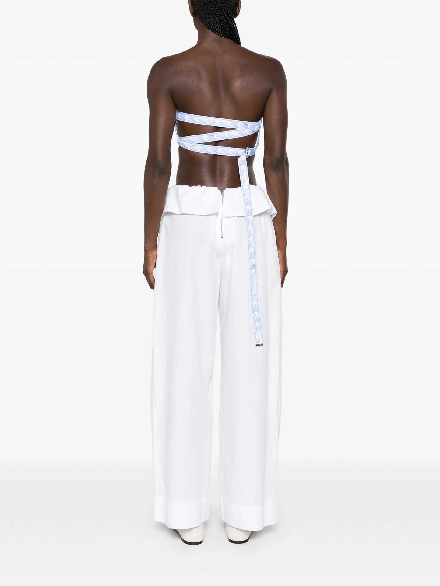 geometric-pattern bandeau top