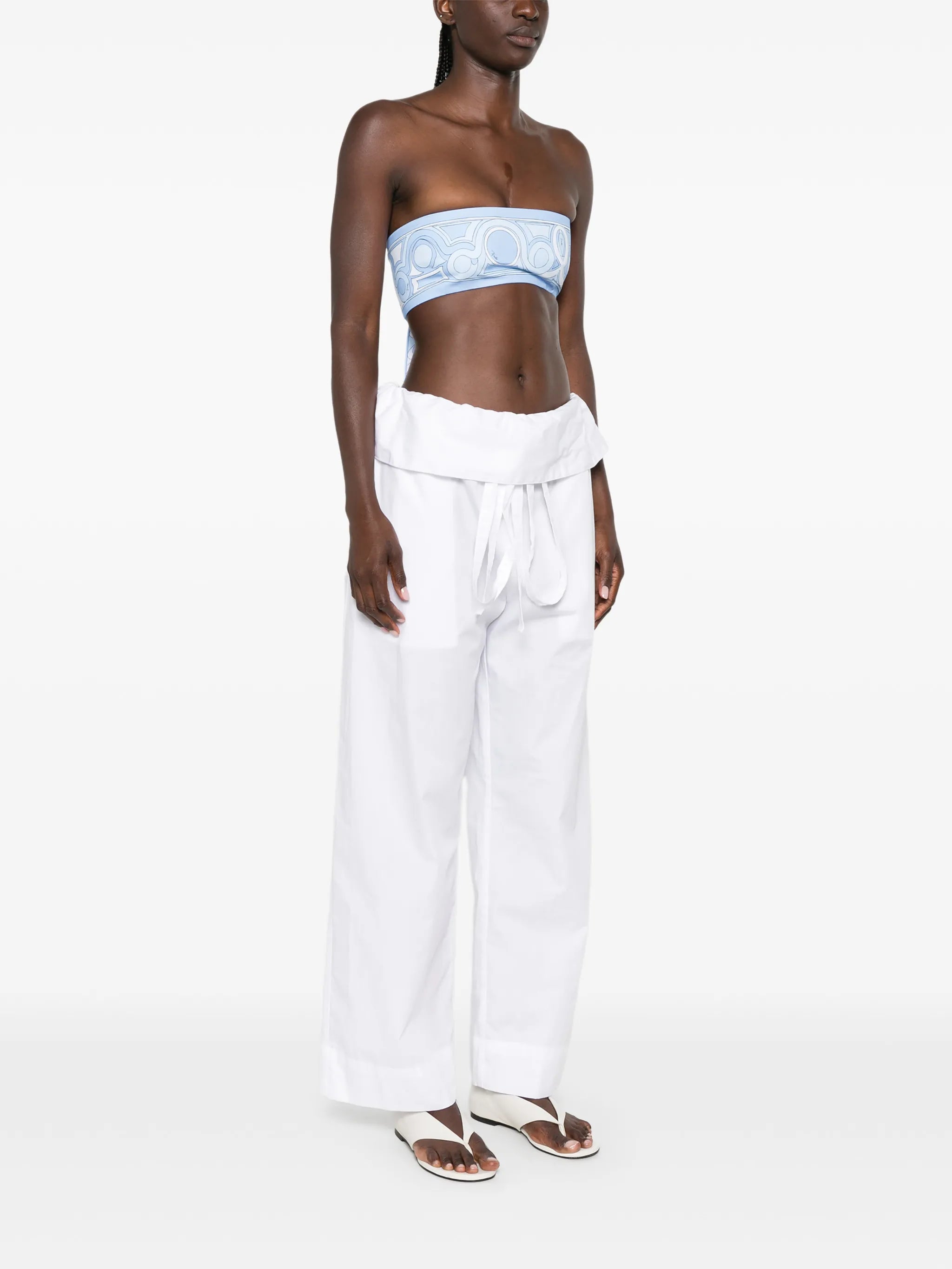 geometric-pattern bandeau top