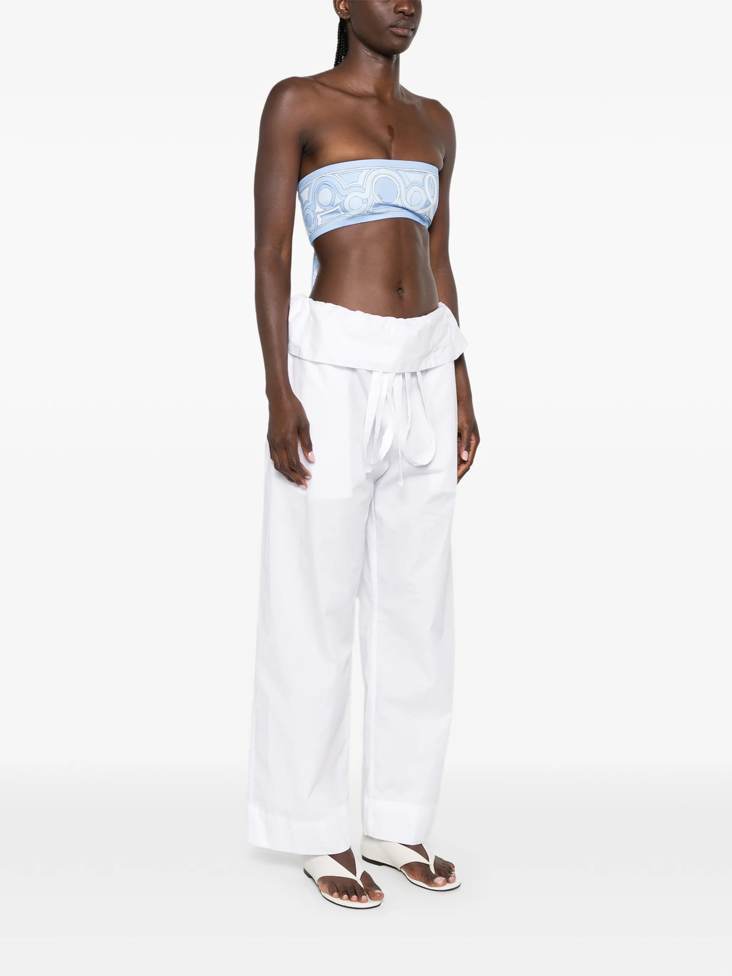 geometric-pattern bandeau top