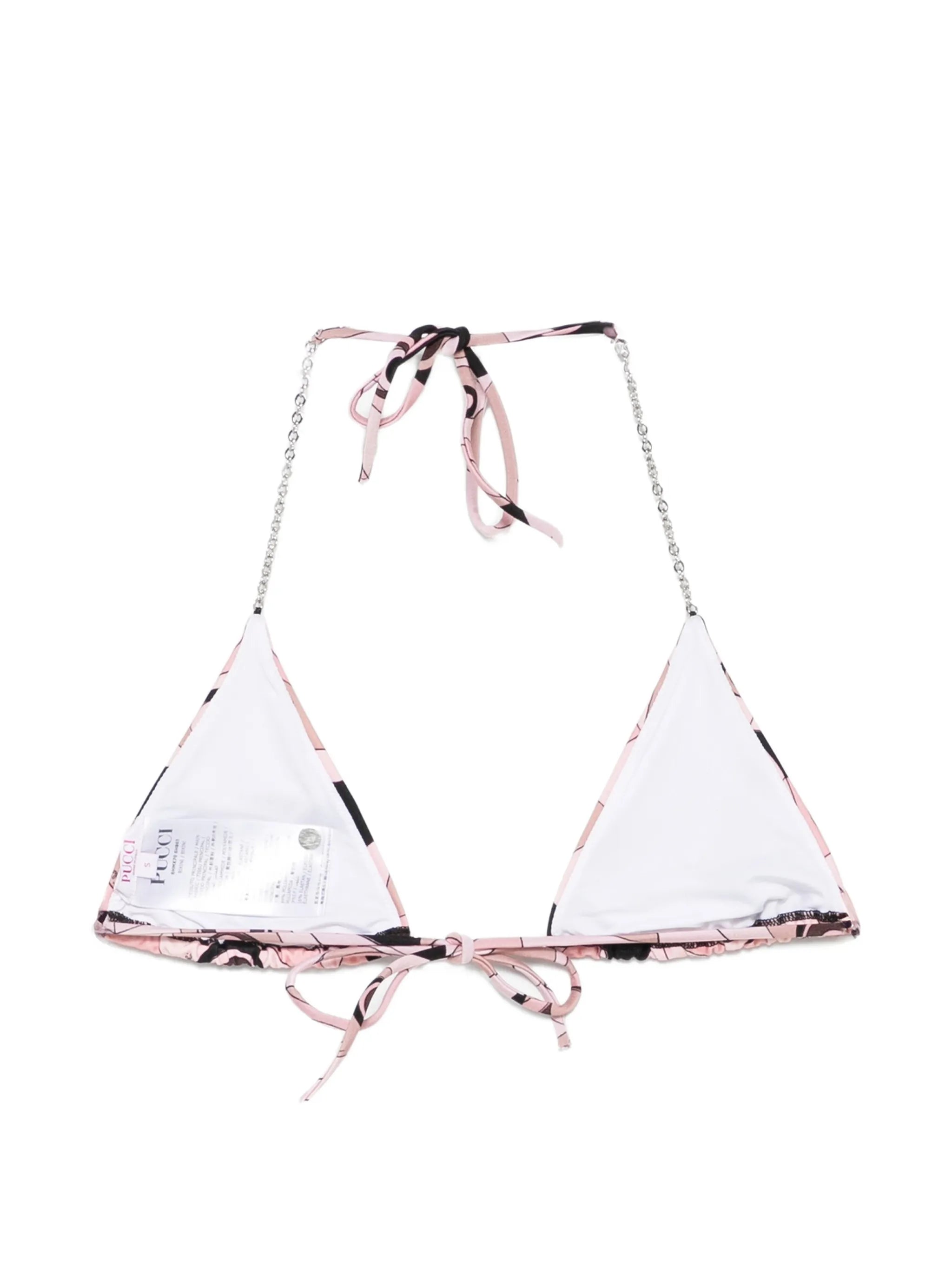 Occhi chain triangle bikini top